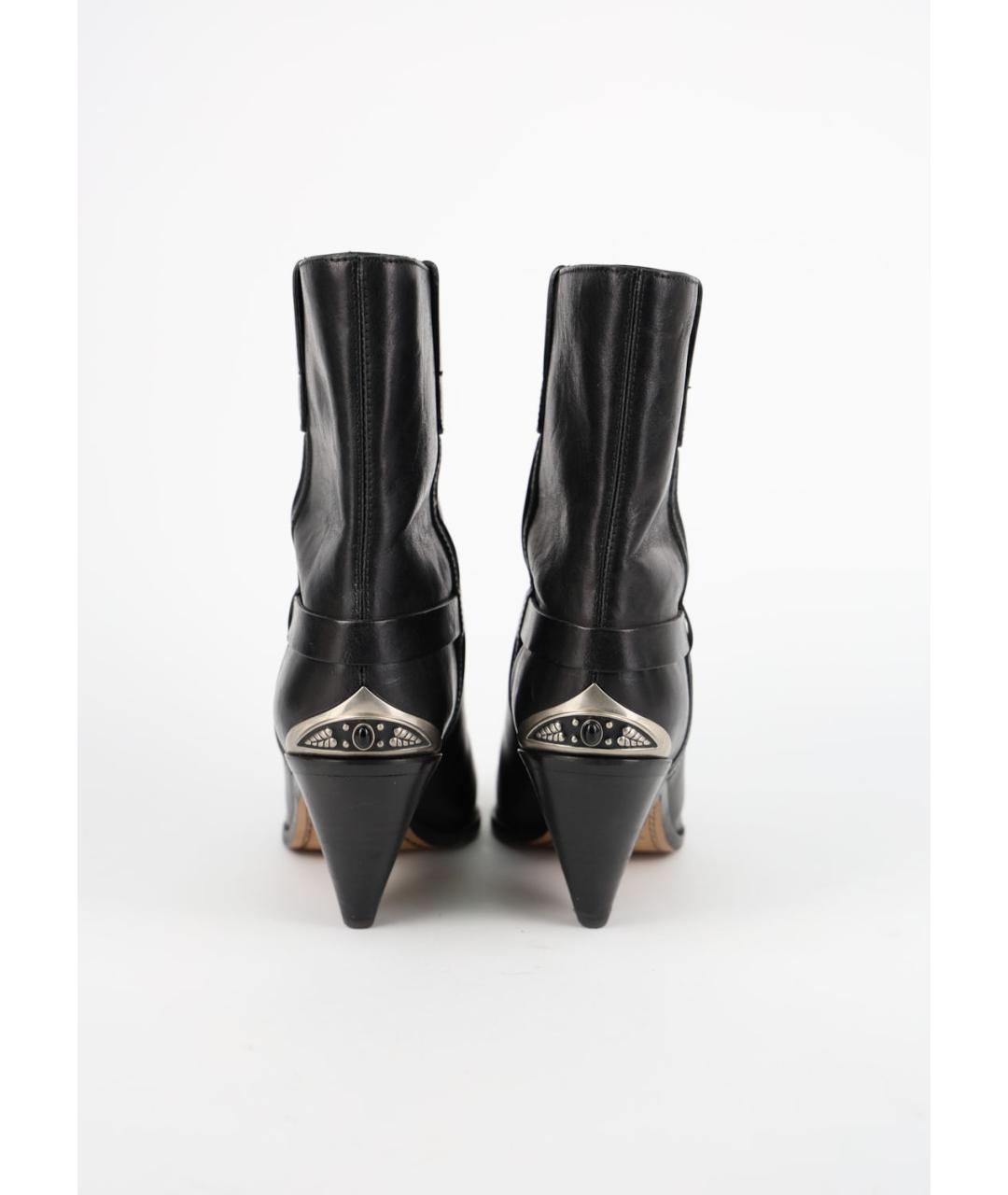 ISABEL MARANT Черные кожаные полусапоги, фото 4