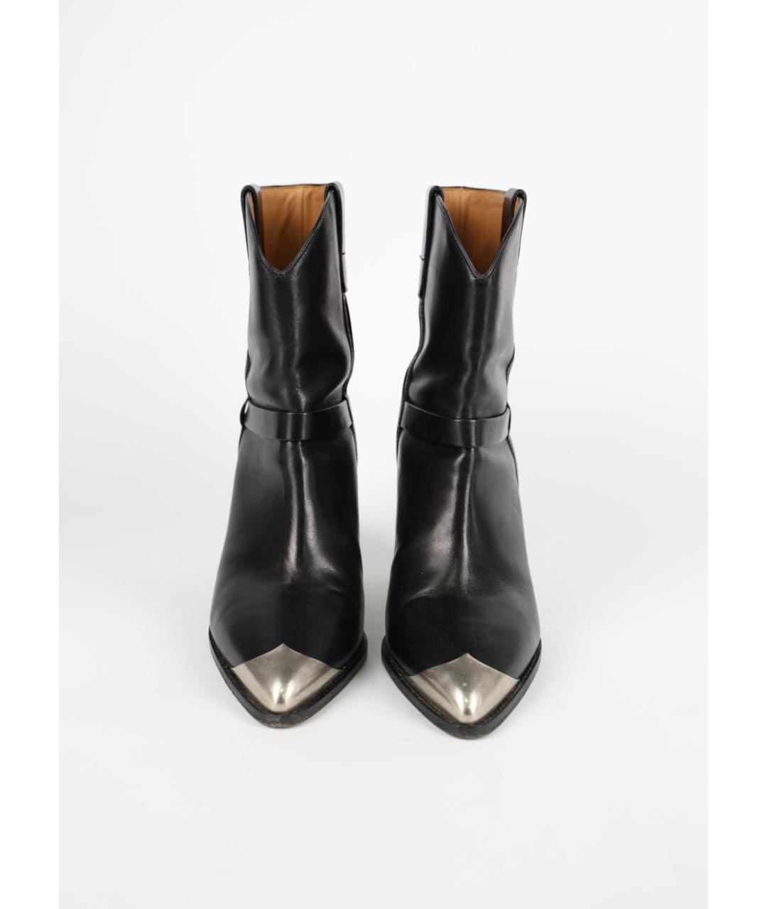 ISABEL MARANT Черные кожаные полусапоги, фото 2