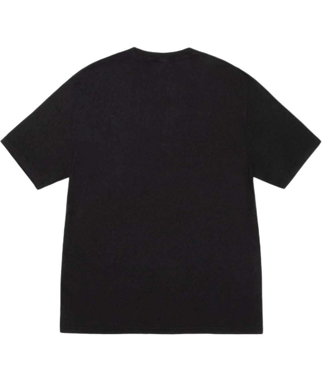 STUSSY Черная хлопковая футболка, фото 2