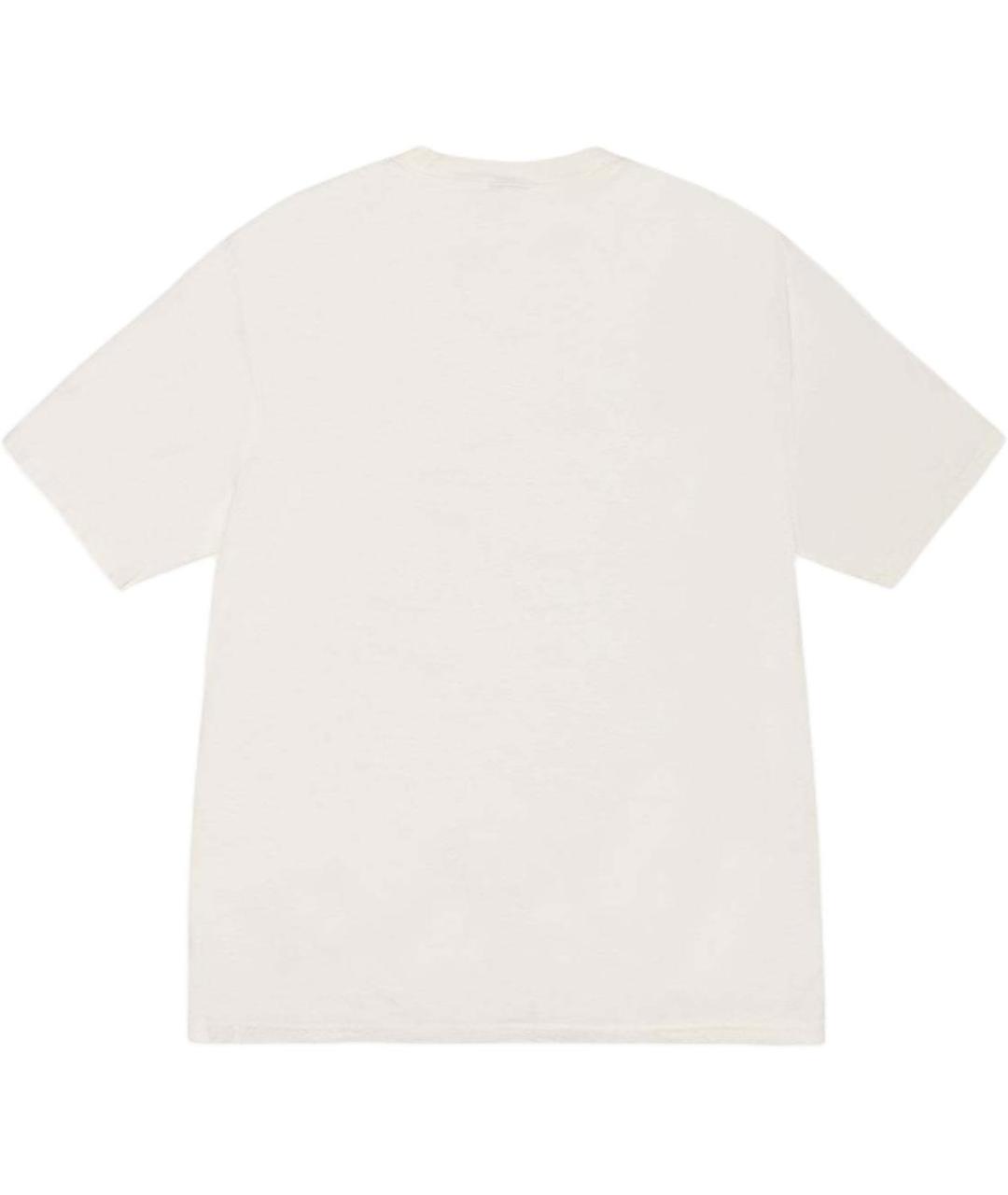 STUSSY Бежевая хлопковая футболка, фото 2