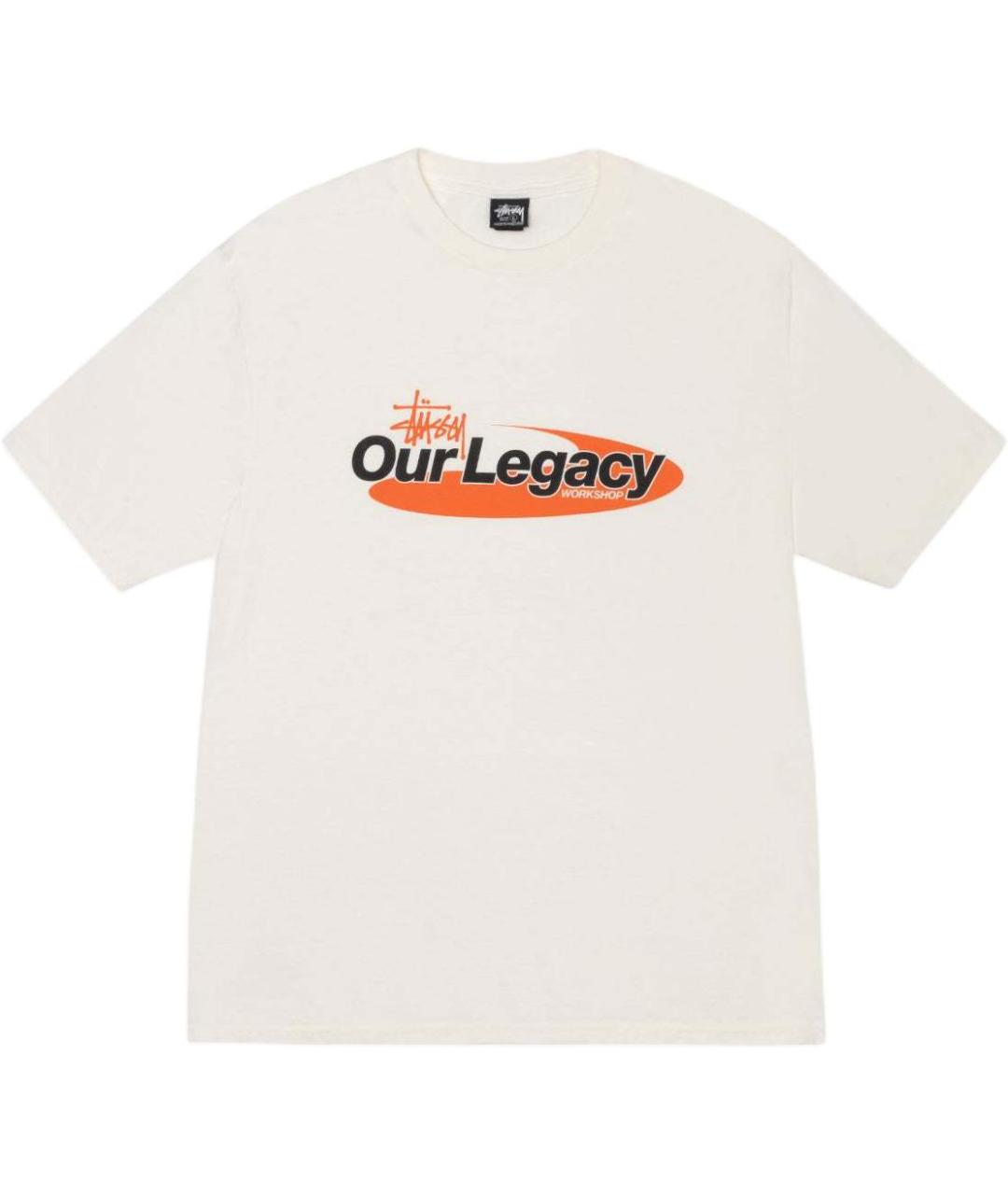 STUSSY Бежевая хлопковая футболка, фото 1