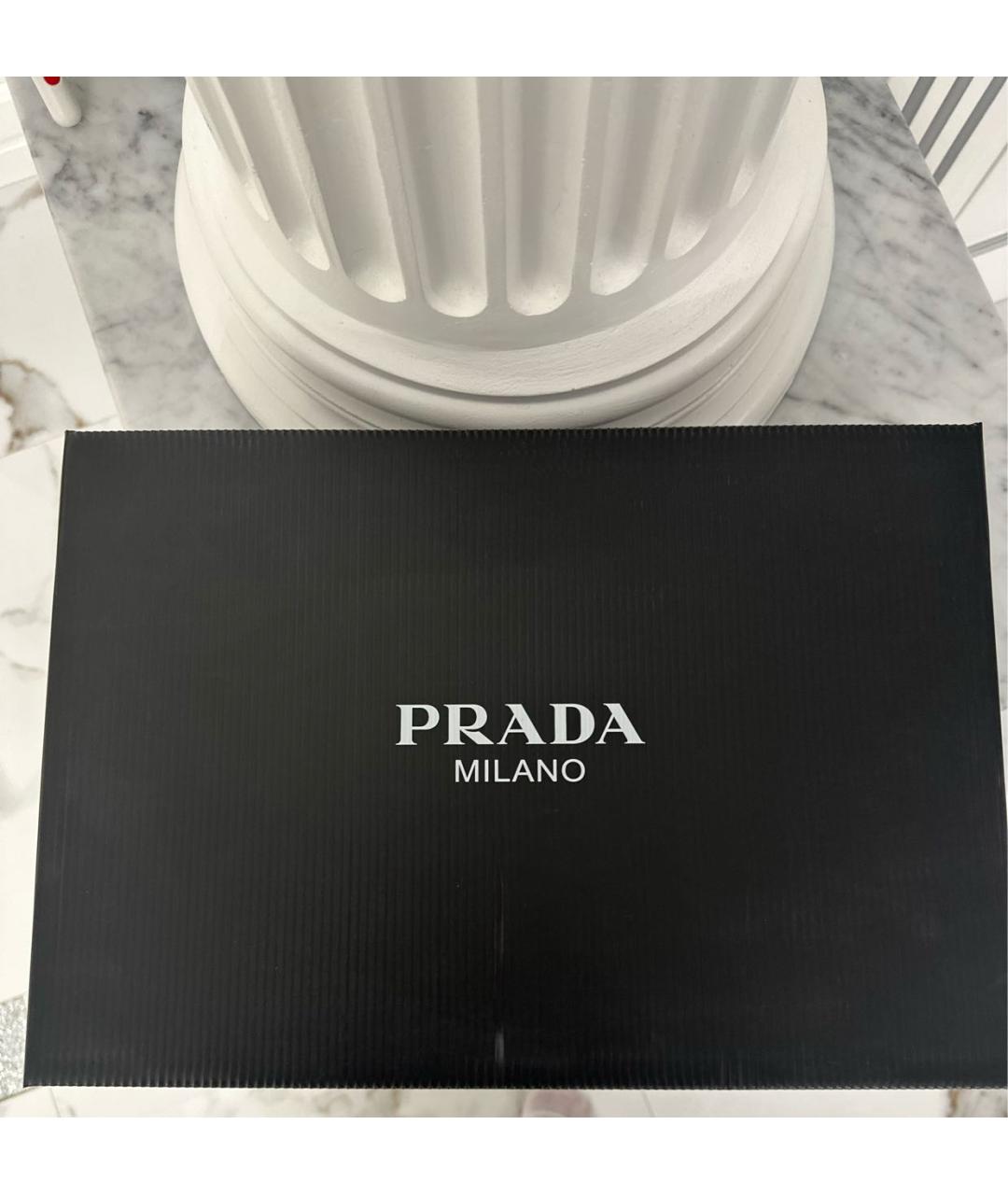PRADA Розовые текстильные кеды, фото 7