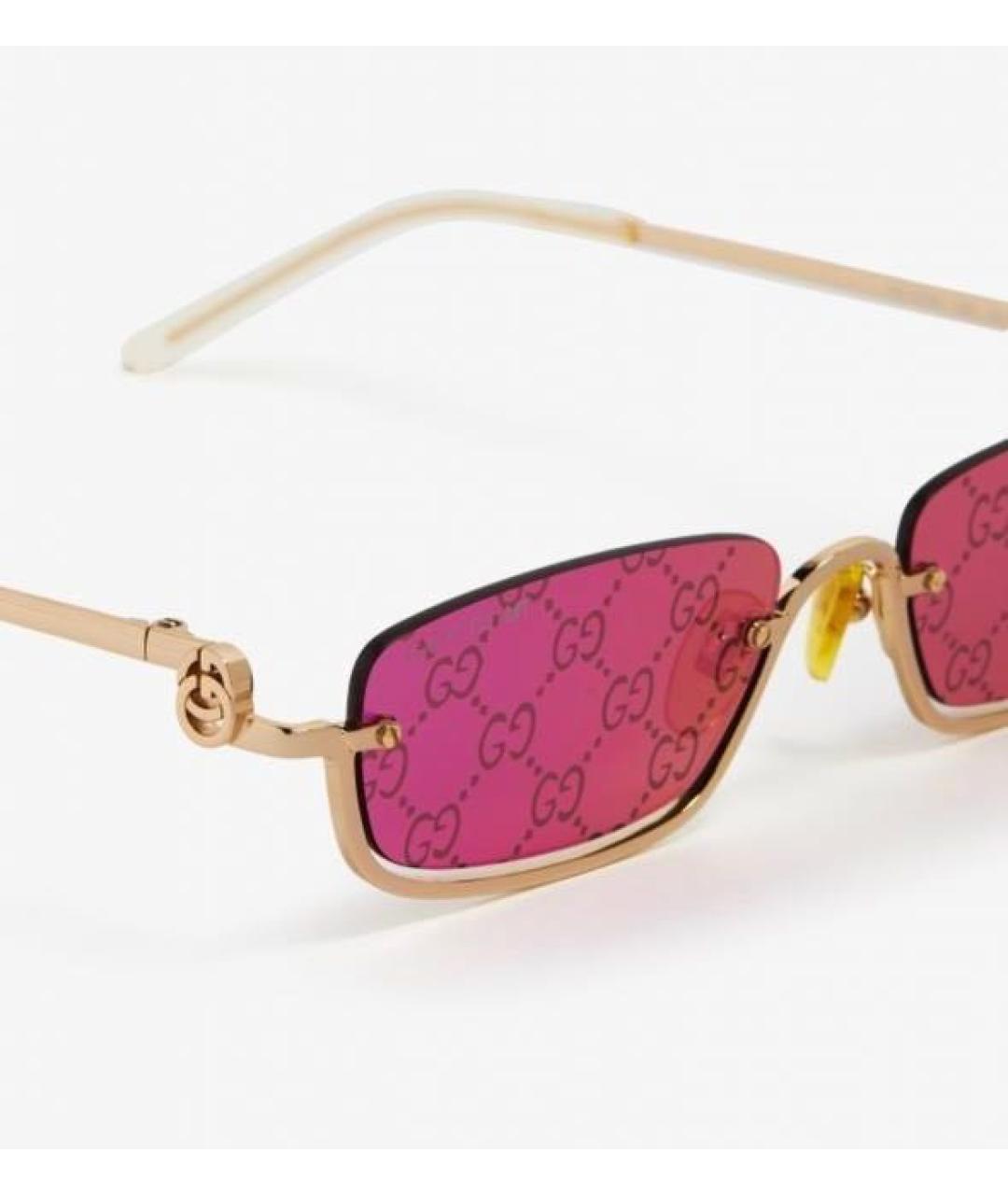 GUCCI Фуксия металлические солнцезащитные очки, фото 2