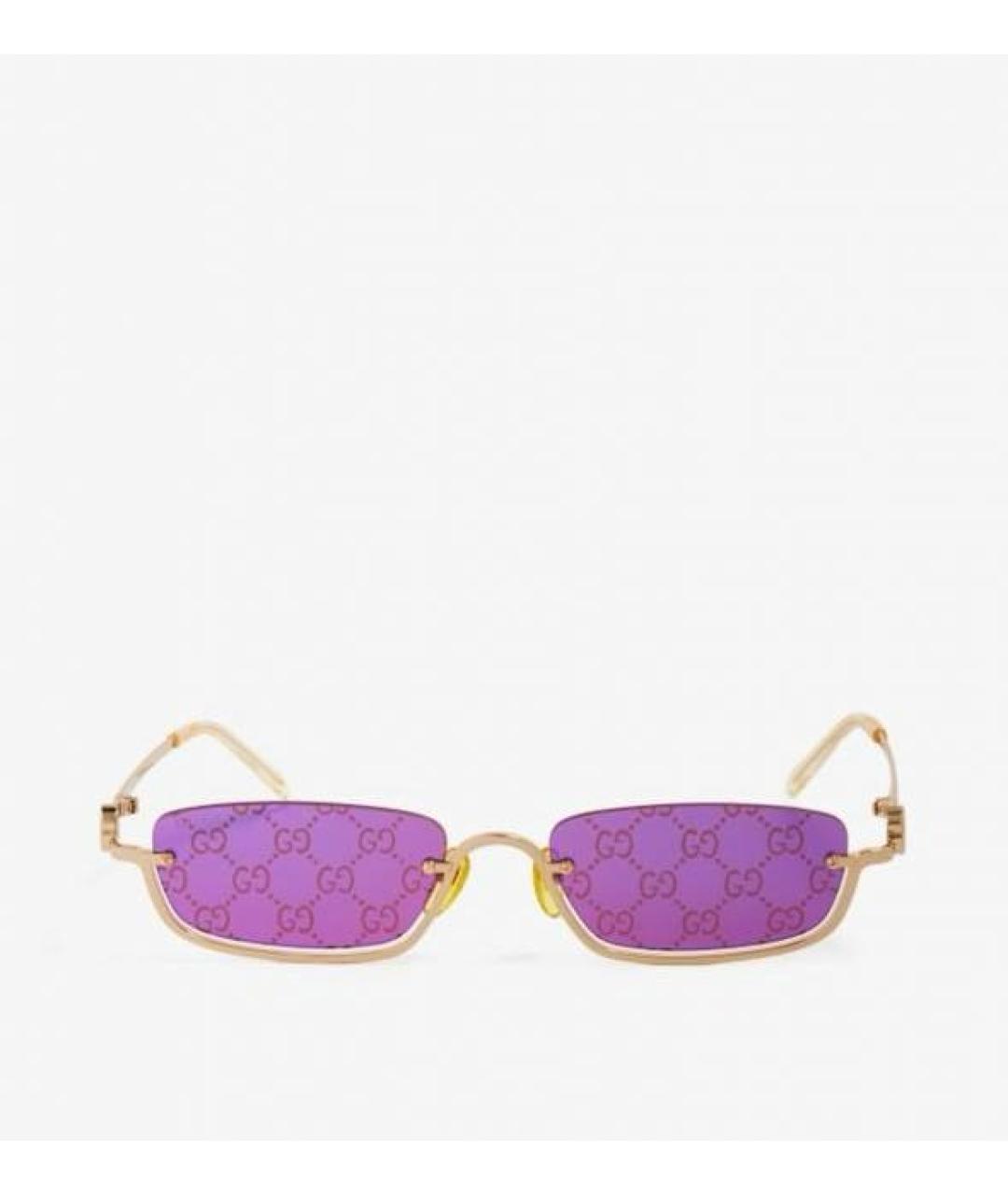 GUCCI Фуксия металлические солнцезащитные очки, фото 3
