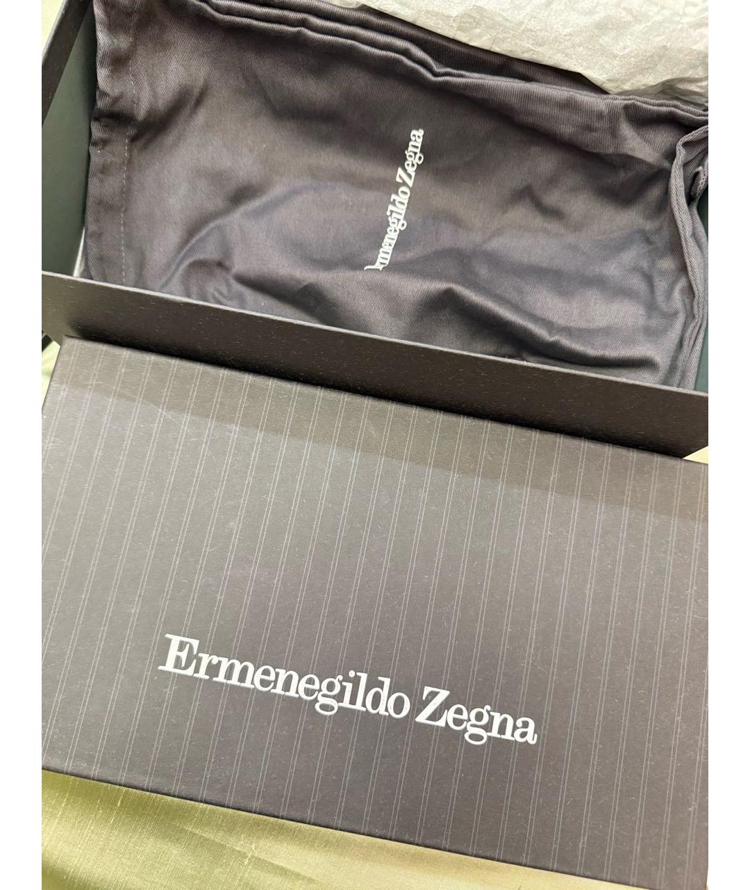ERMENEGILDO ZEGNA XXX Коричневые кожаные лоферы, фото 4