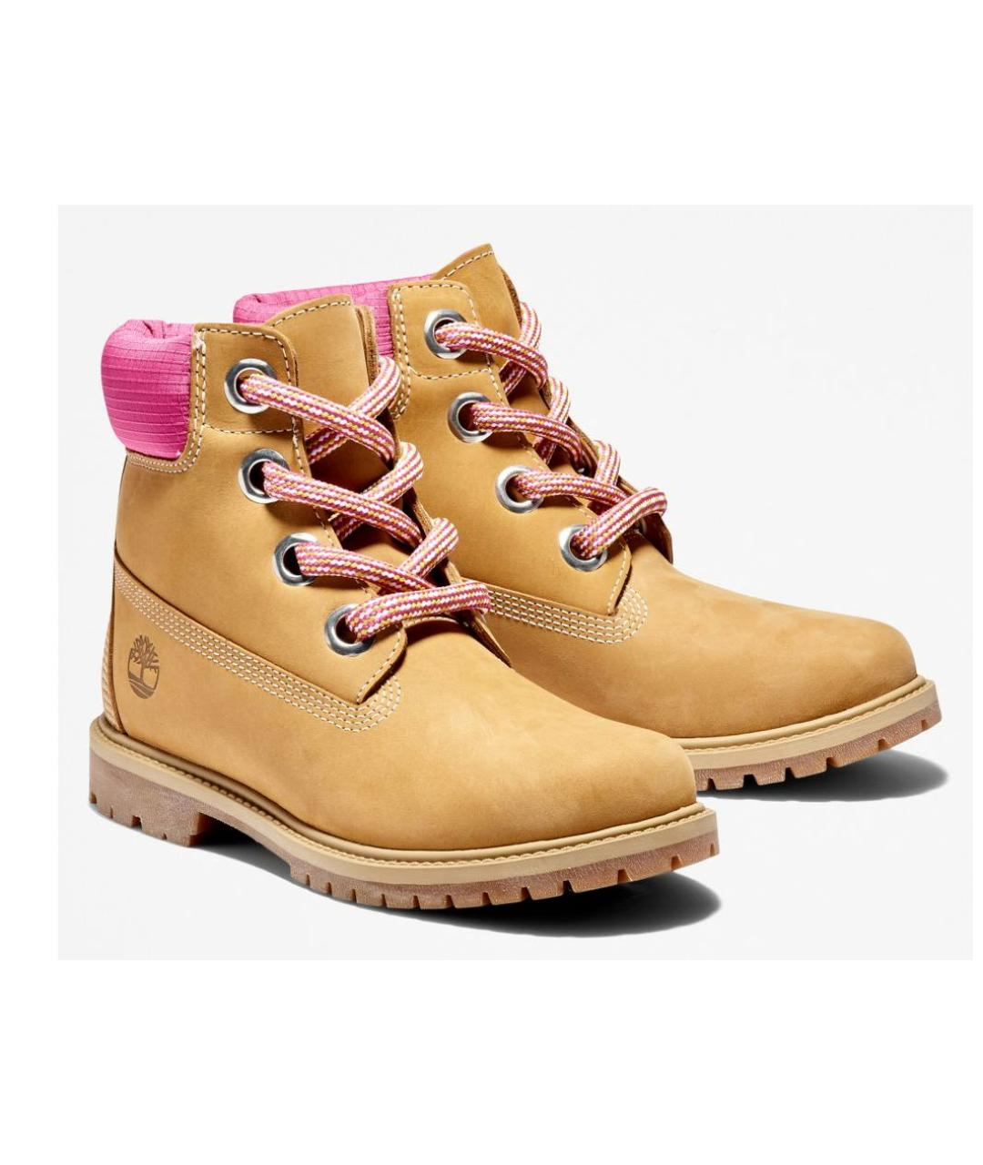 TIMBERLAND Горчичные замшевые высокие ботинки, фото 9