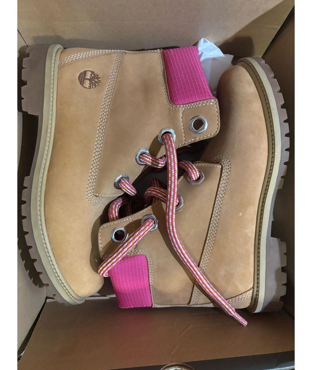 TIMBERLAND Горчичные замшевые высокие ботинки, фото 8