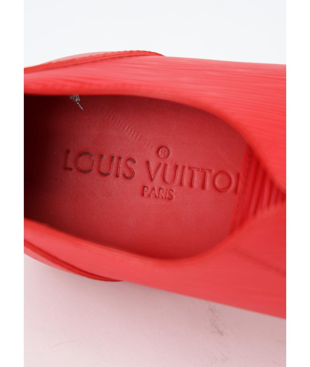 LOUIS VUITTON Красные кожаные кеды, фото 3