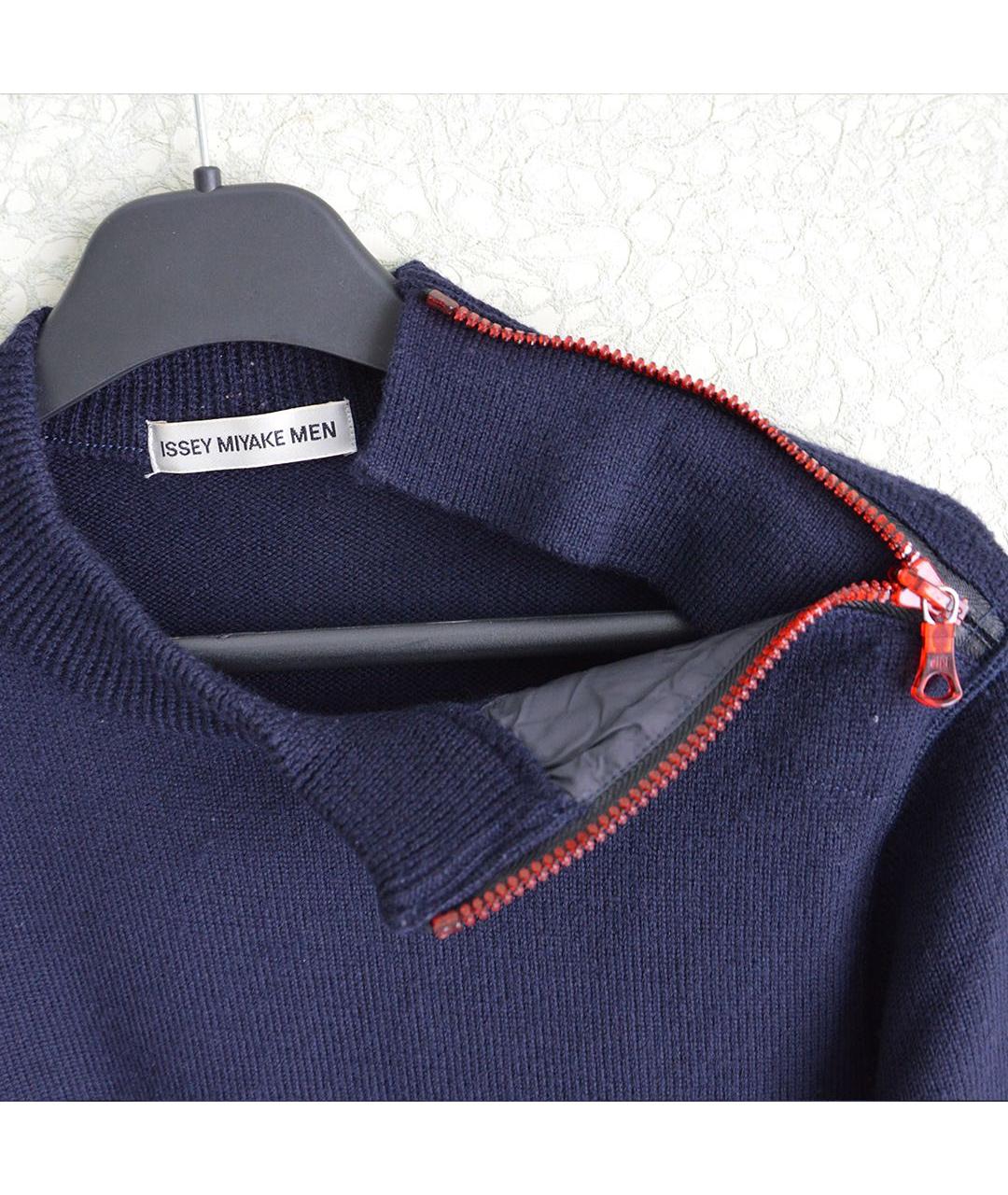 ISSEY MIYAKE Темно-синий шерстяной джемпер / свитер, фото 4