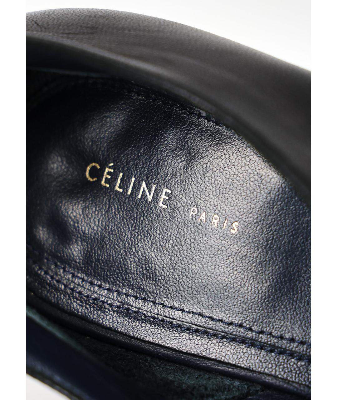 CELINE Черные кожаные туфли, фото 4