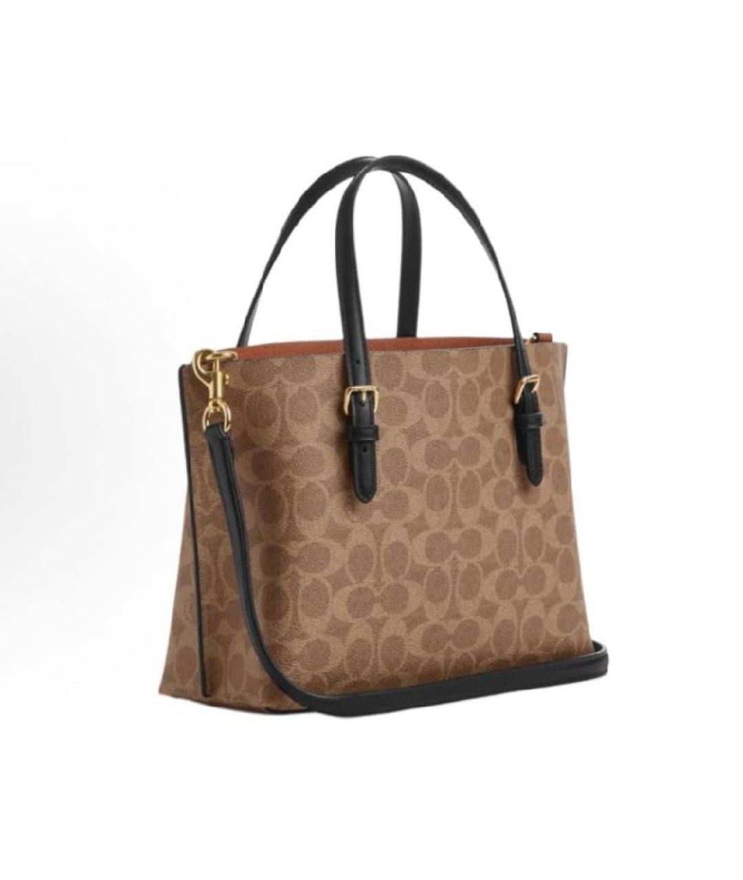 COACH Коричневая кожаная сумка тоут, фото 2