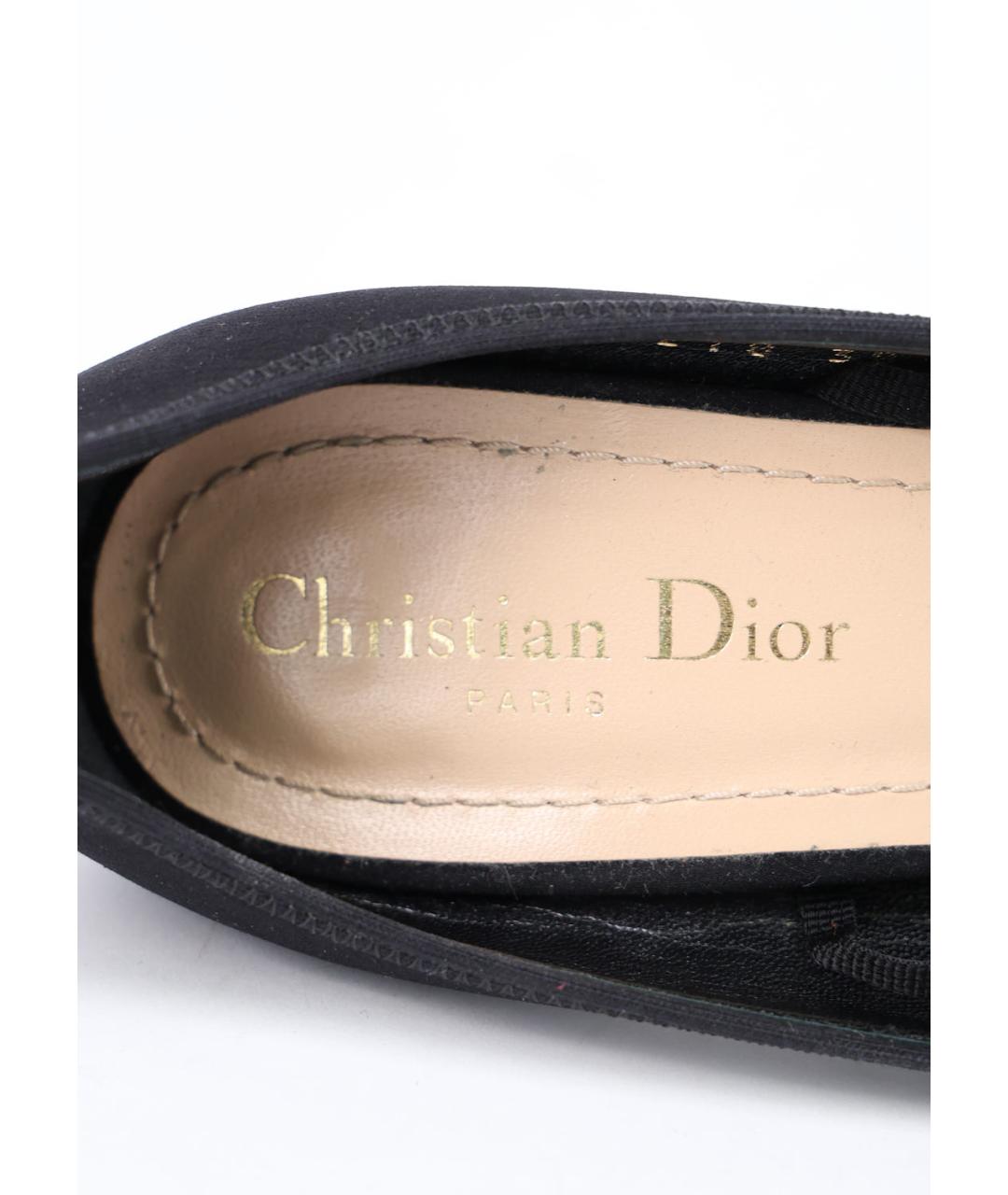 CHRISTIAN DIOR Черные текстильные туфли, фото 5