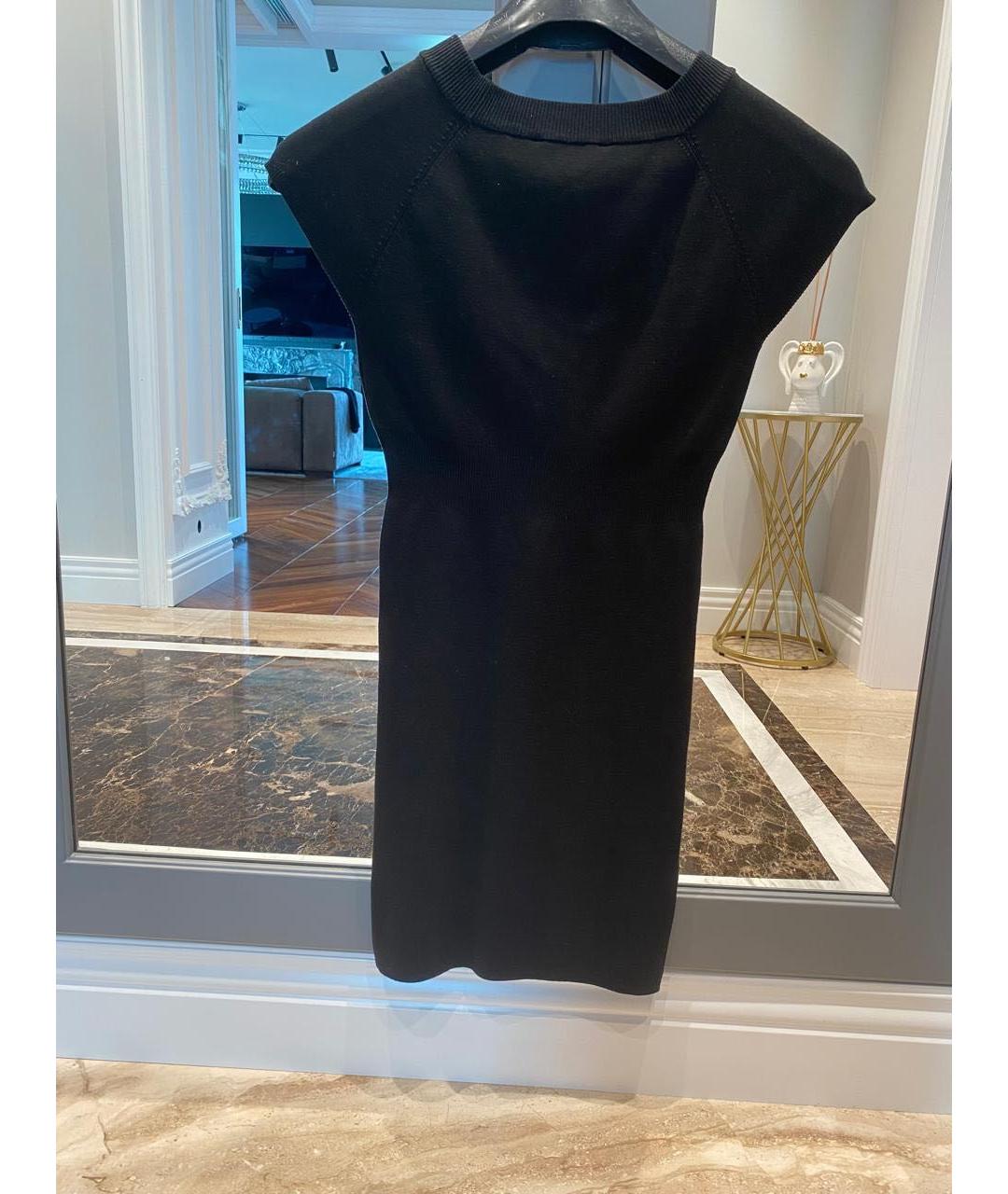 BCBG MAXAZRIA Черное шелковое повседневное платье, фото 6