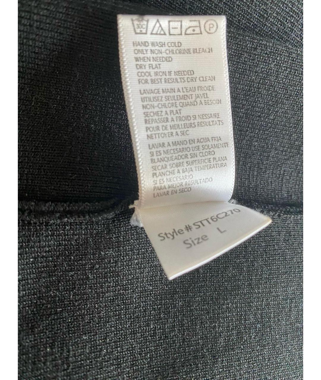 BCBG MAXAZRIA Черное шелковое повседневное платье, фото 4