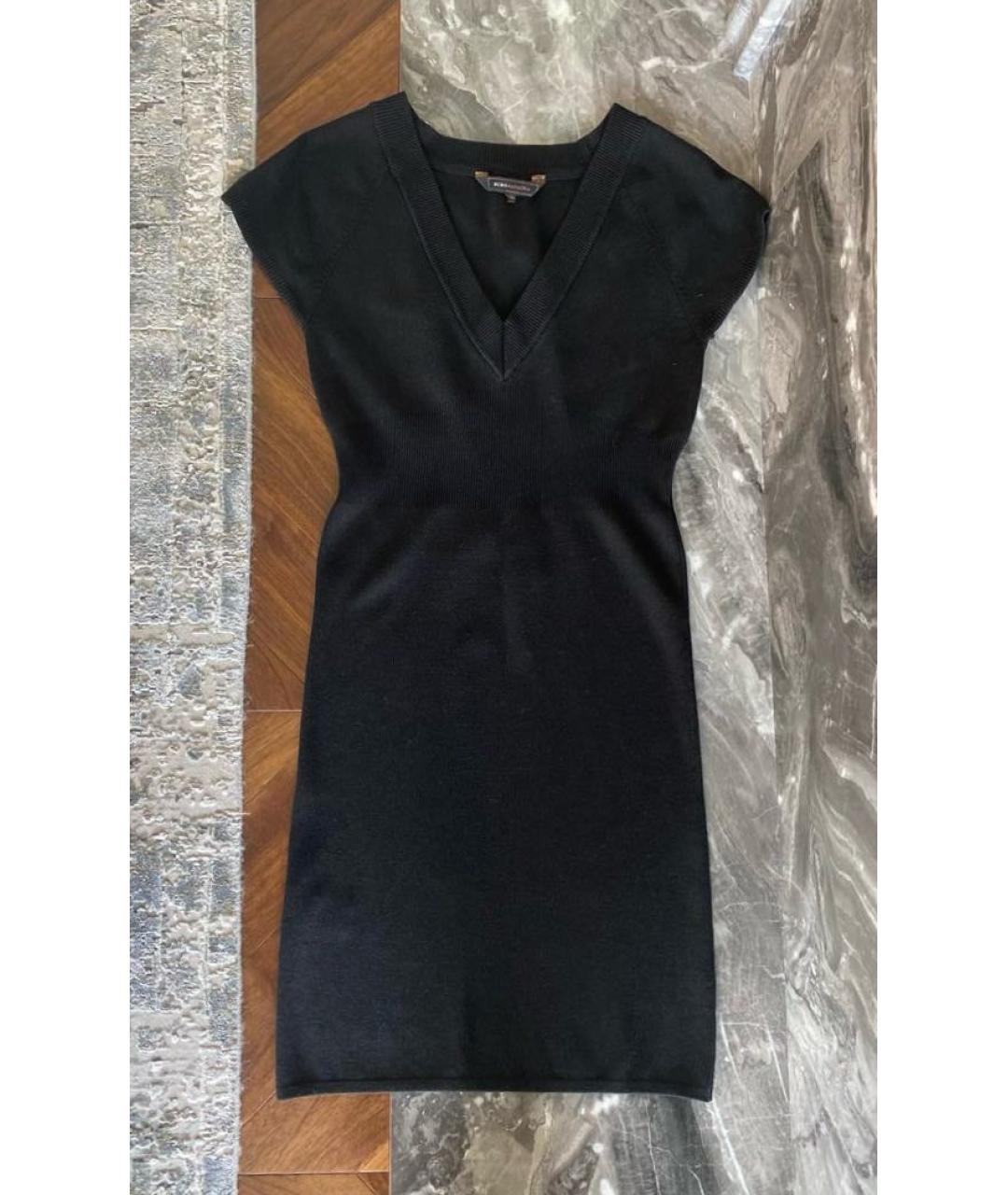 BCBG MAXAZRIA Черное шелковое повседневное платье, фото 7