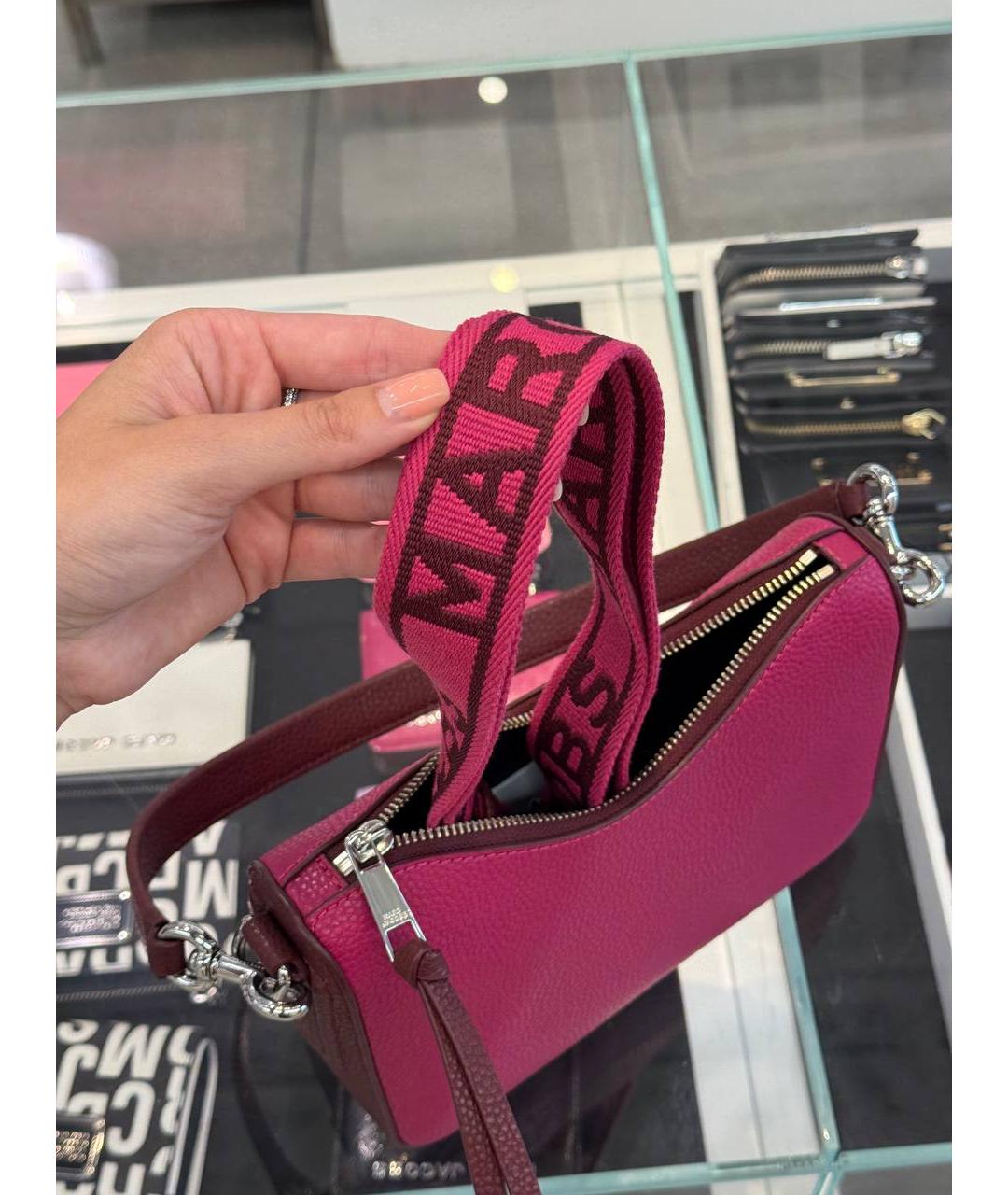 MARC JACOBS Фуксия кожаная сумка через плечо, фото 3