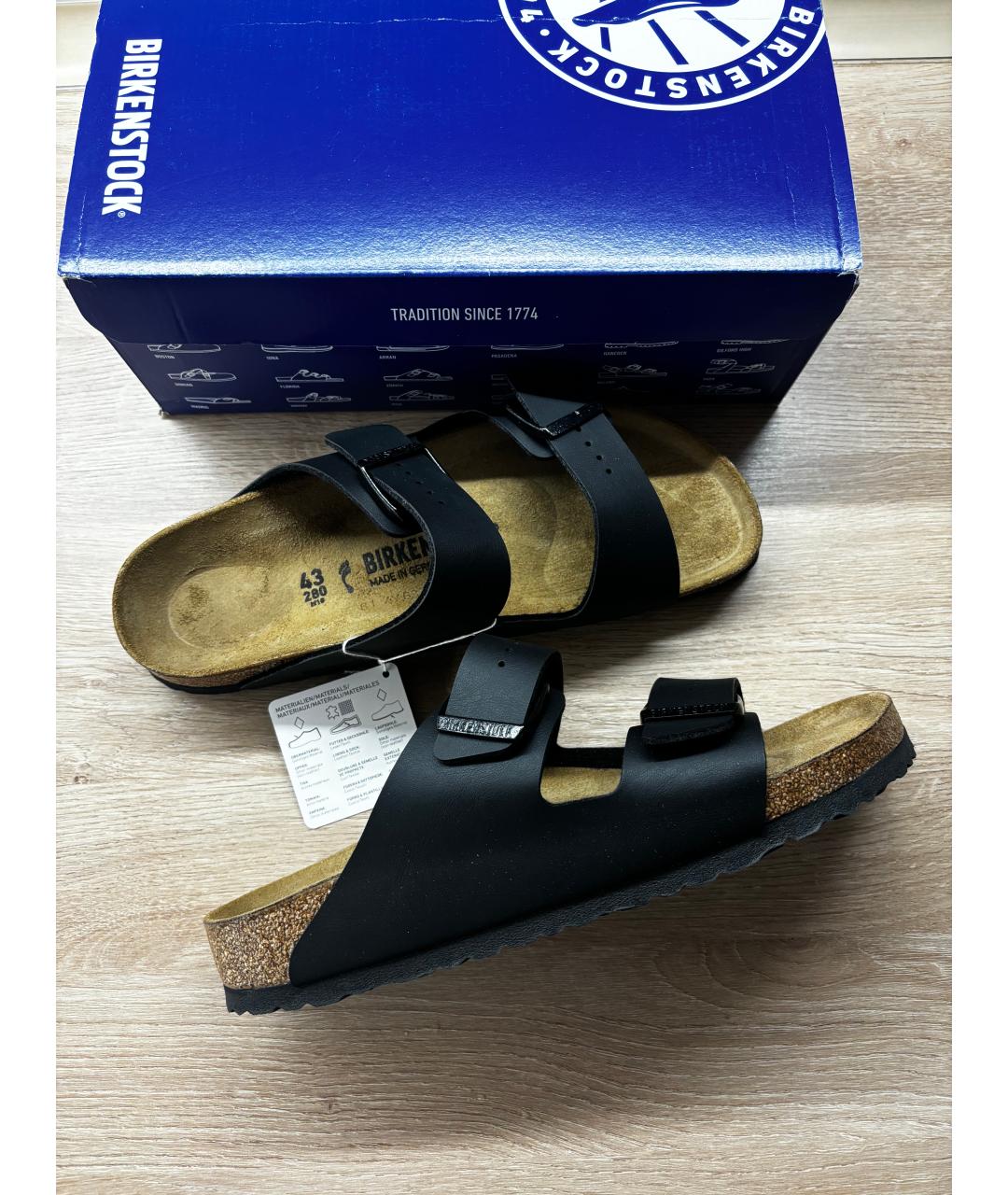 BIRKENSTOCK Черные замшевые сандалии, фото 2