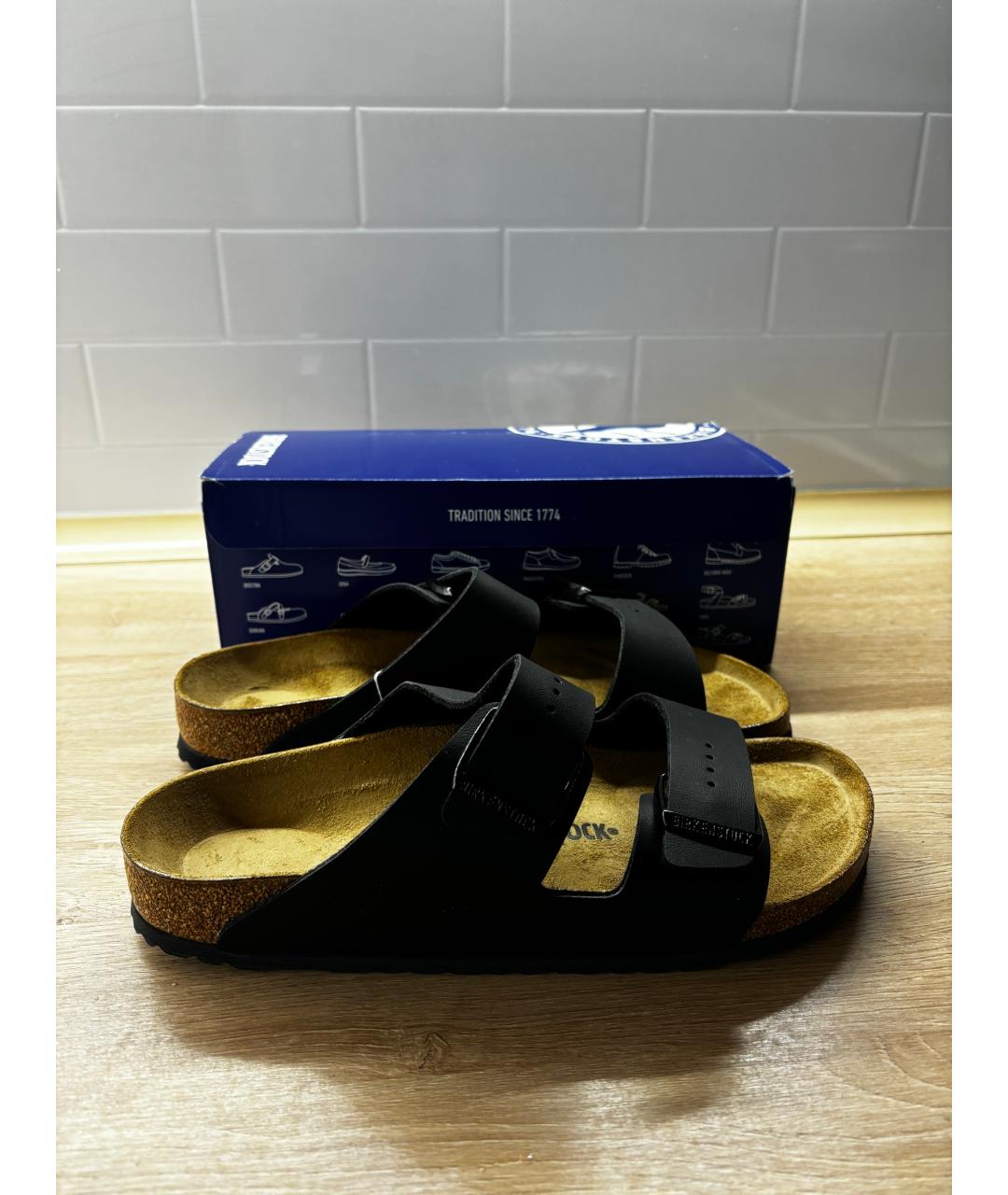 BIRKENSTOCK Черные замшевые сандалии, фото 6