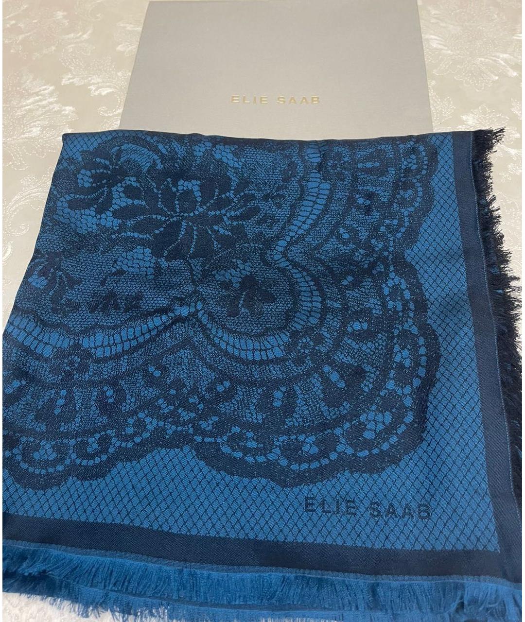 ELIE SAAB Темно-синий платок, фото 1