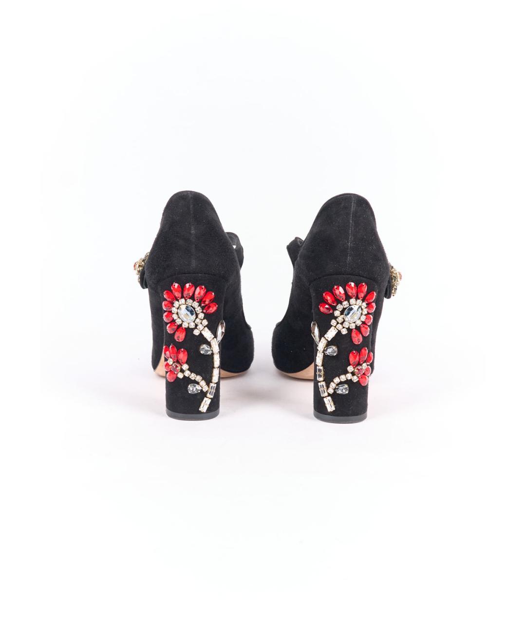 DOLCE&GABBANA Черные замшевые туфли, фото 4