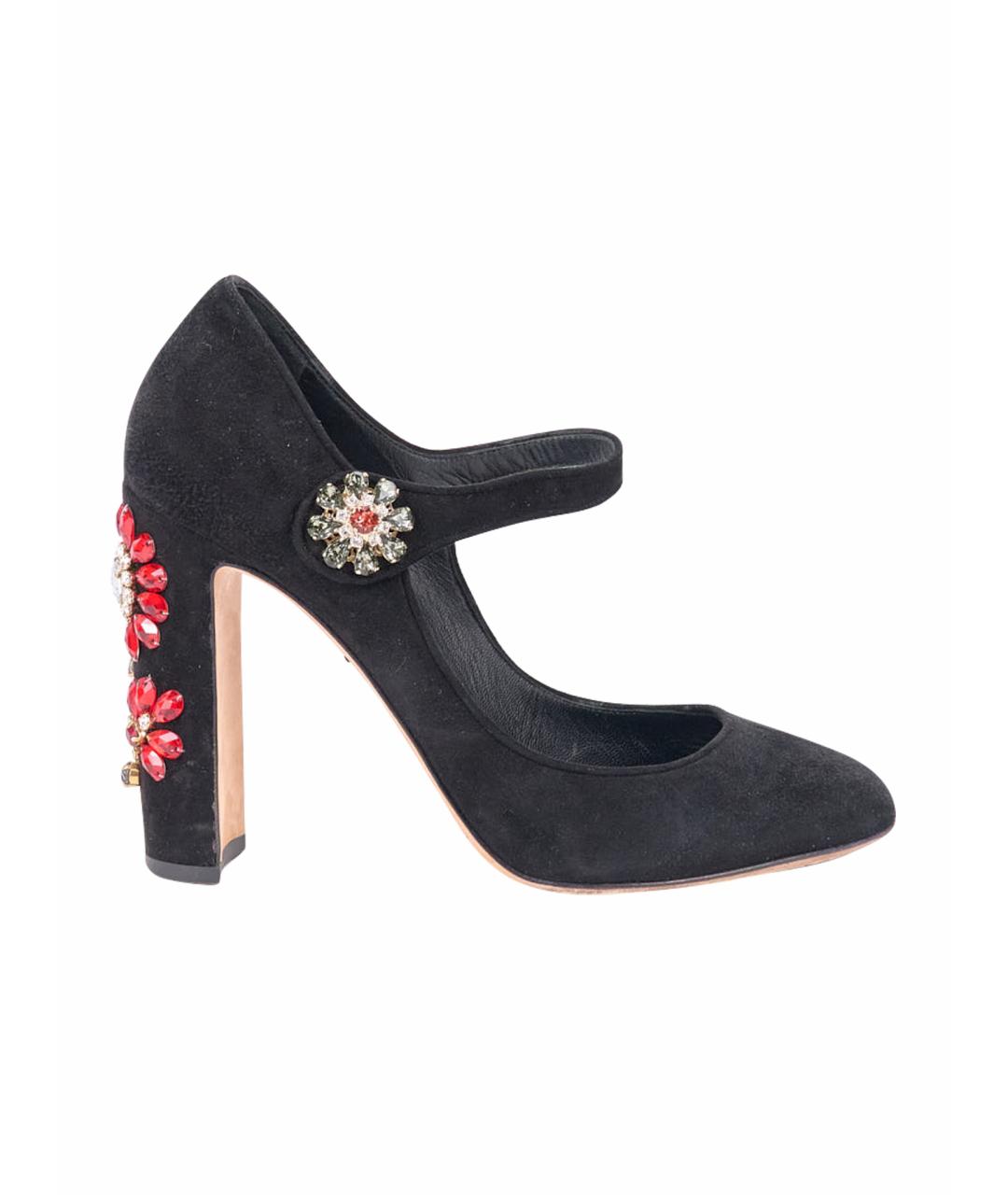 DOLCE&GABBANA Черные замшевые туфли, фото 8