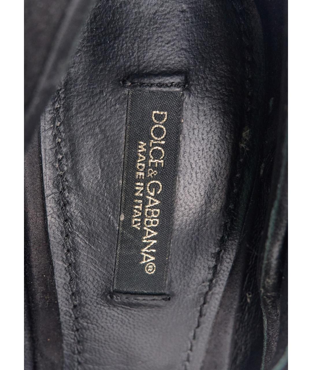 DOLCE&GABBANA Черные замшевые туфли, фото 5
