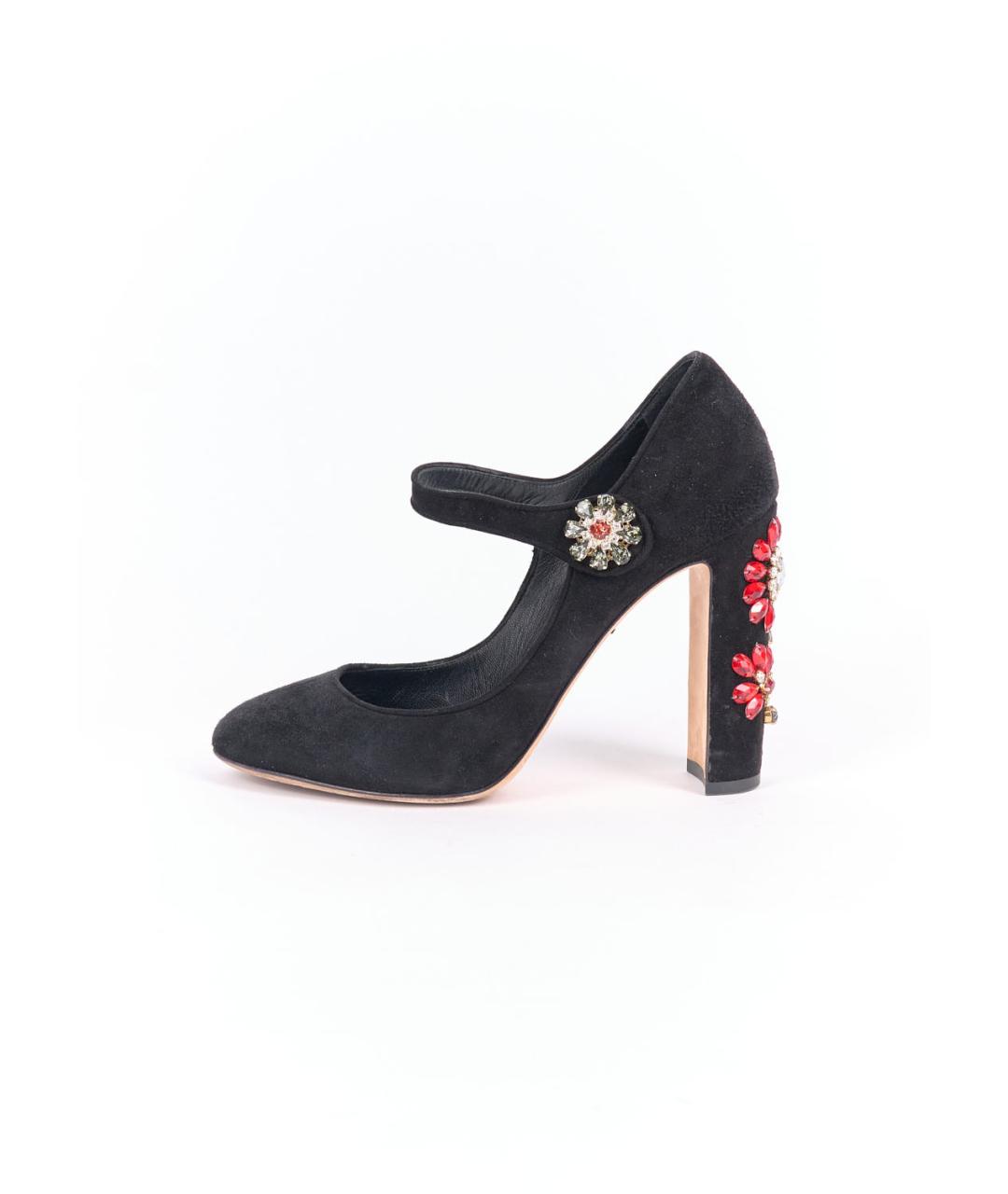 DOLCE&GABBANA Черные замшевые туфли, фото 7