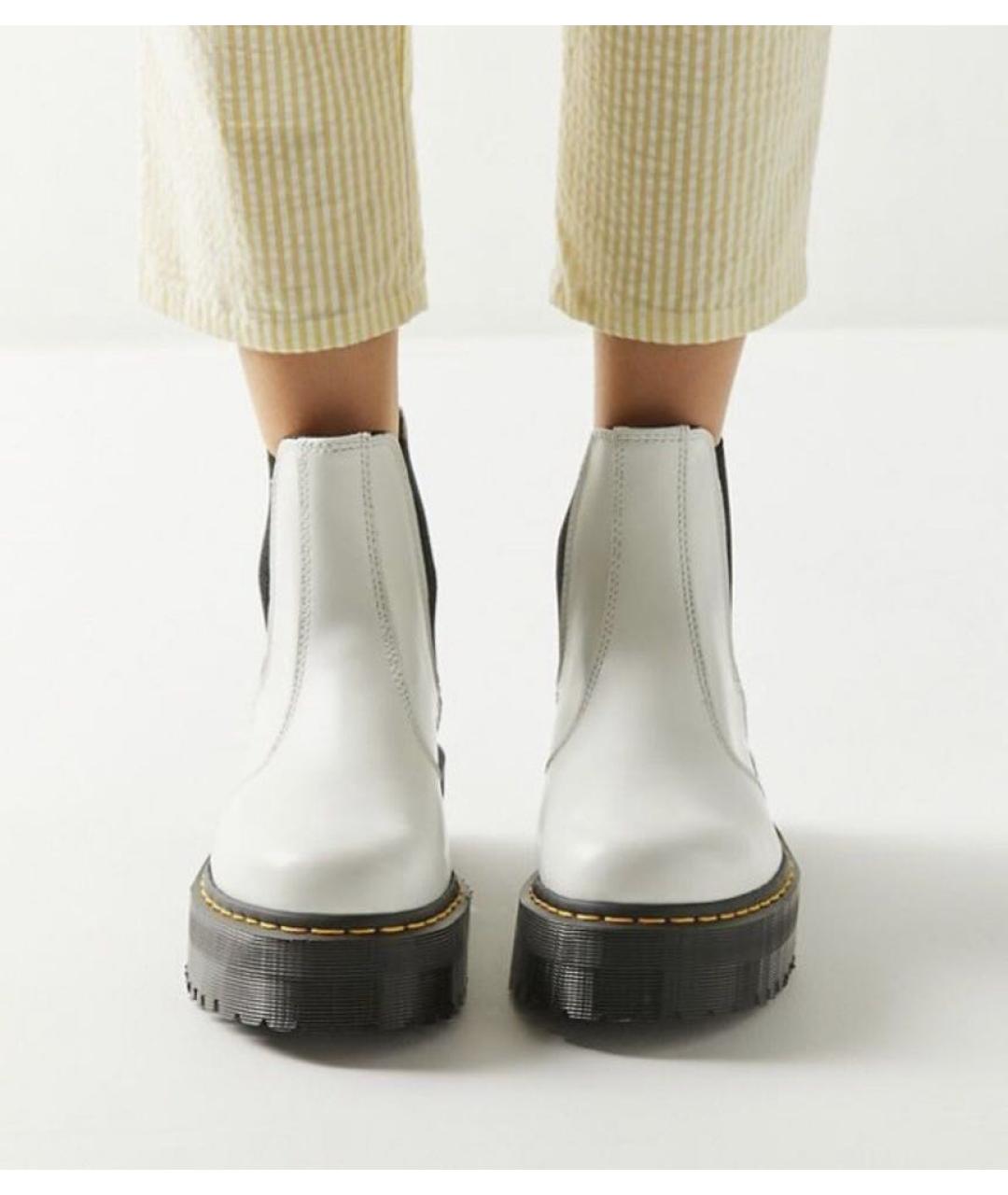 DR. MARTENS Белые кожаные ботинки, фото 5
