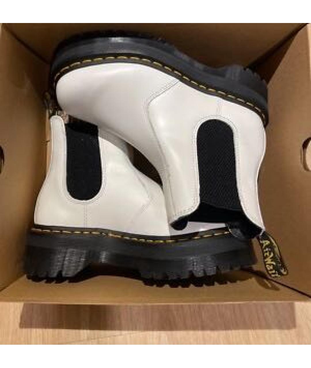 DR. MARTENS Белые кожаные ботинки, фото 3