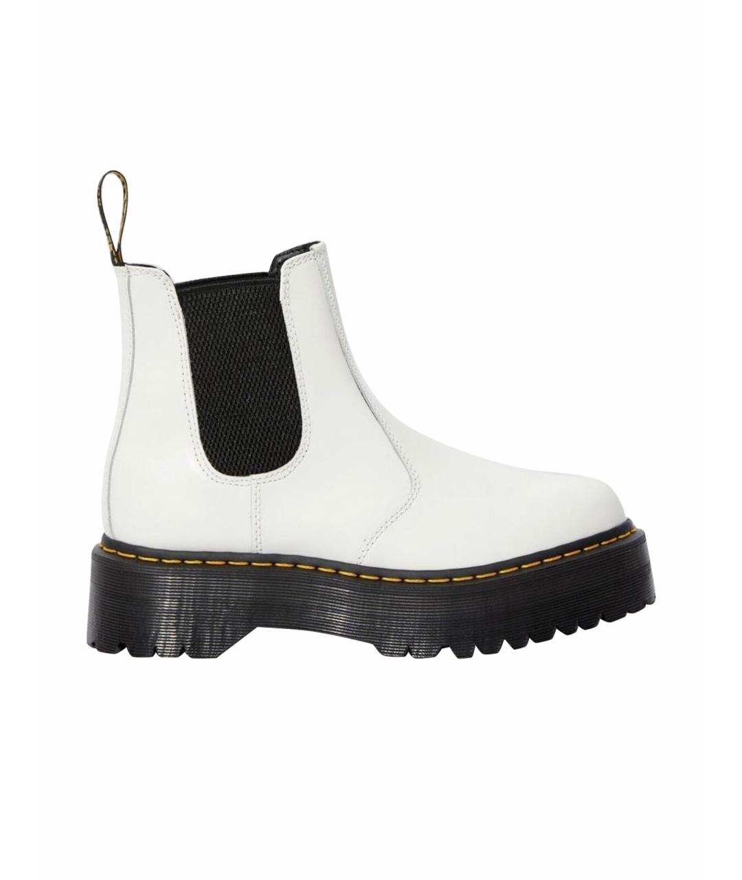 DR. MARTENS Белые кожаные ботинки, фото 1