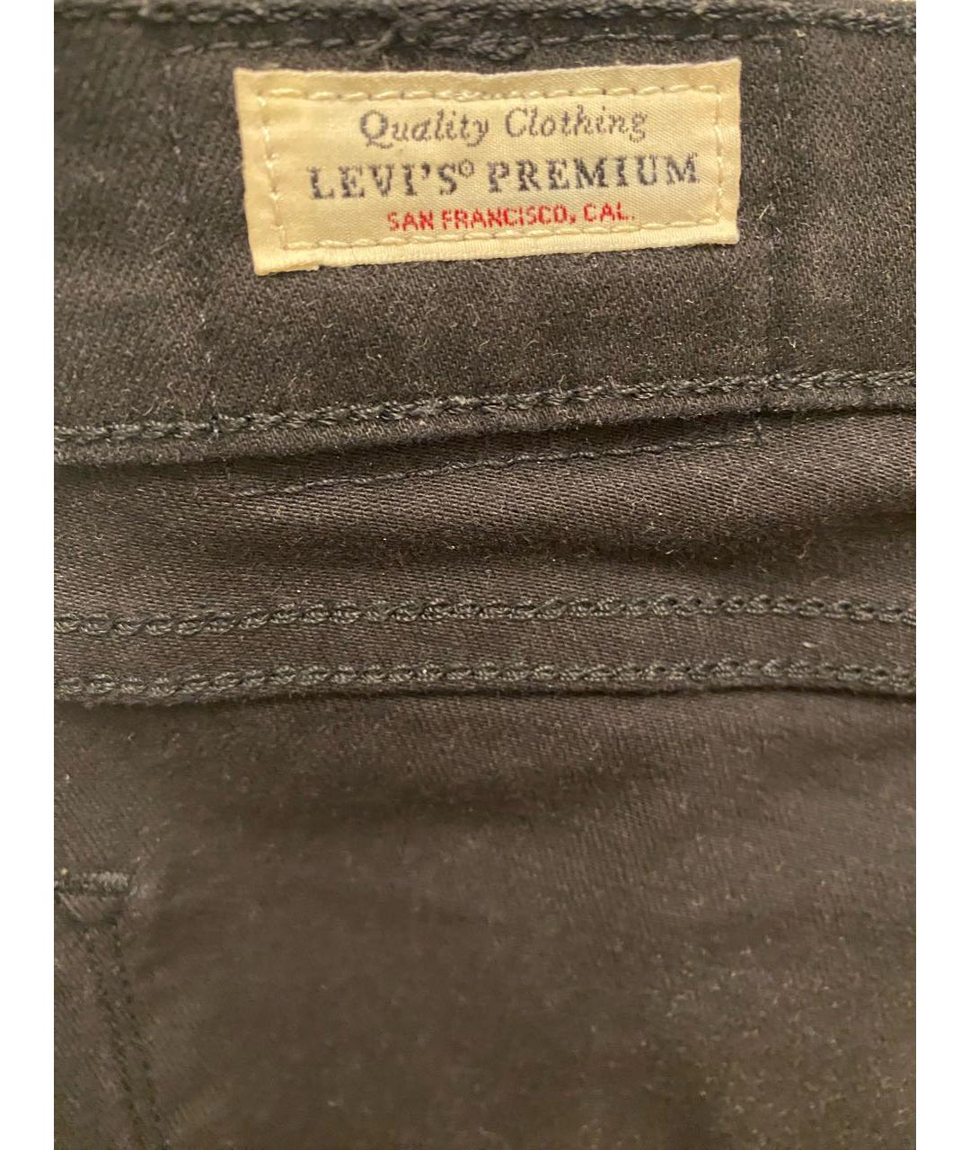 LEVI'S Черные хлопковые прямые джинсы, фото 7