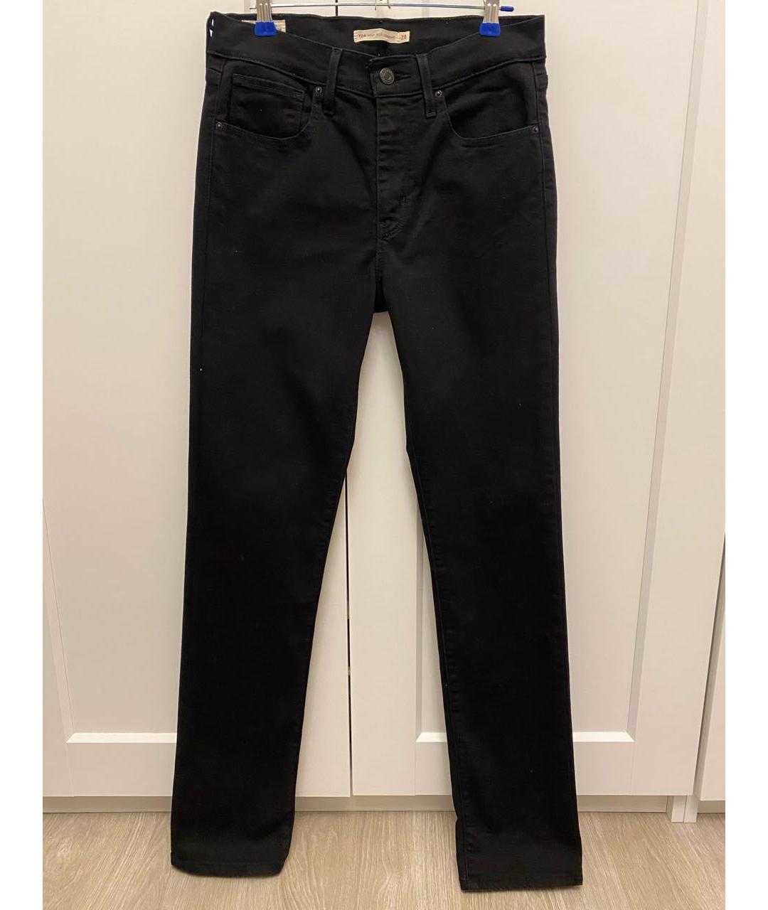 LEVI'S Черные хлопковые прямые джинсы, фото 9