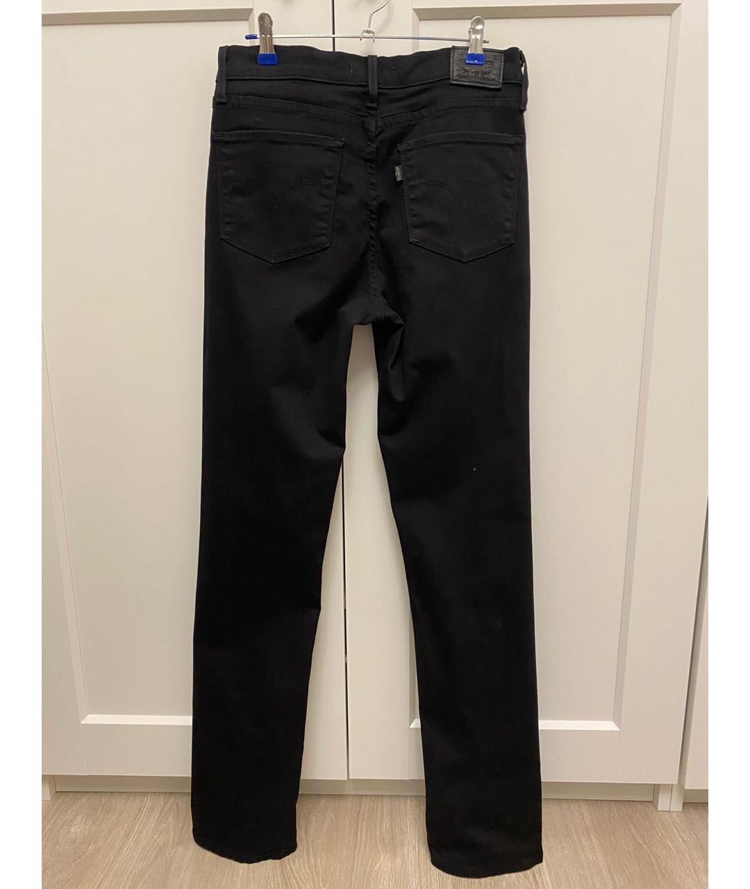 LEVI'S Черные хлопковые прямые джинсы, фото 2