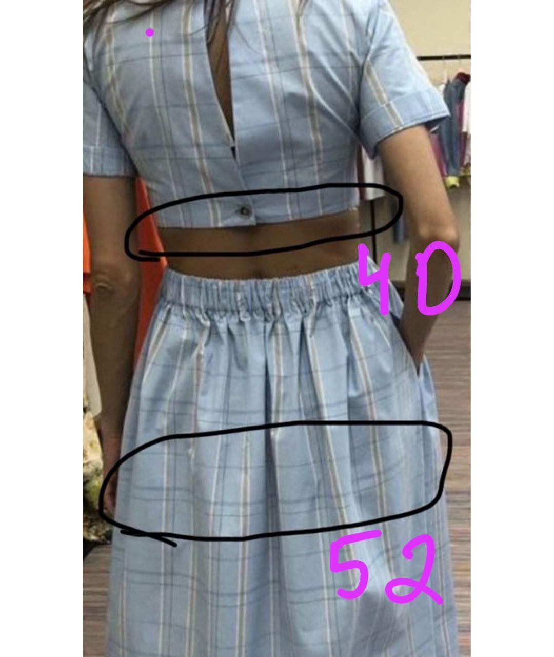 SEMICOUTURE Голубое хлопковое повседневное платье, фото 8