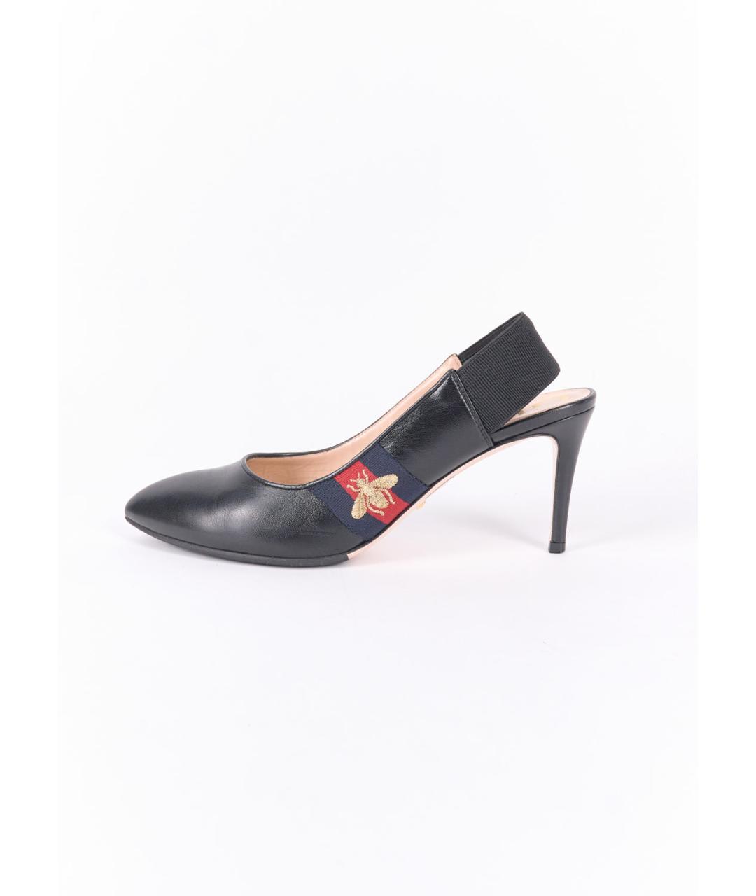GUCCI Черные кожаные туфли, фото 7
