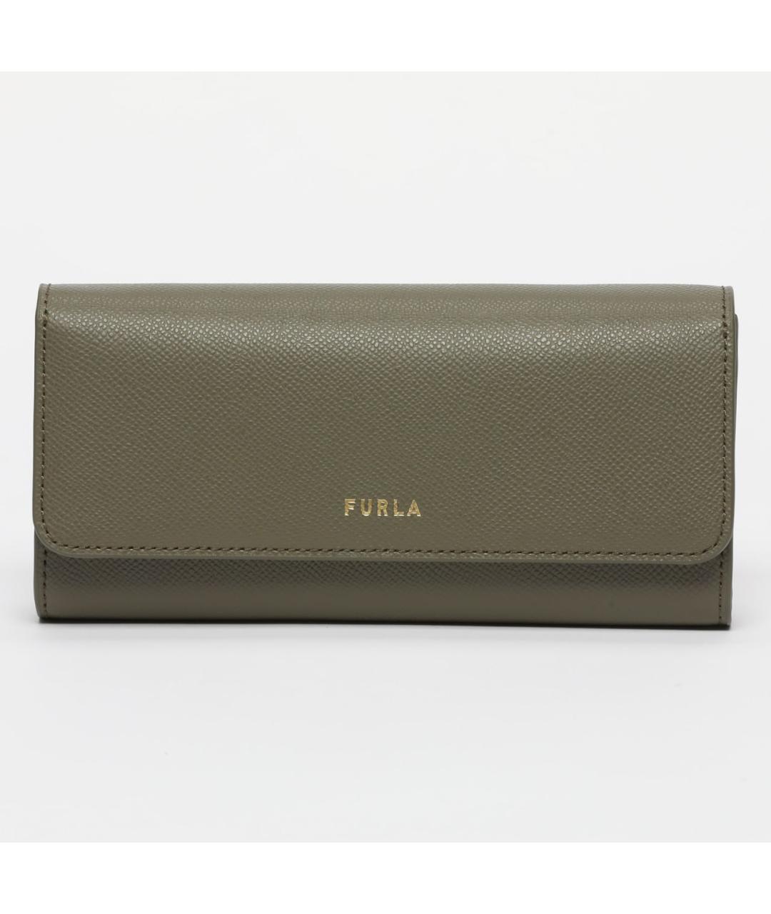 FURLA Хаки кожаный кошелек, фото 9