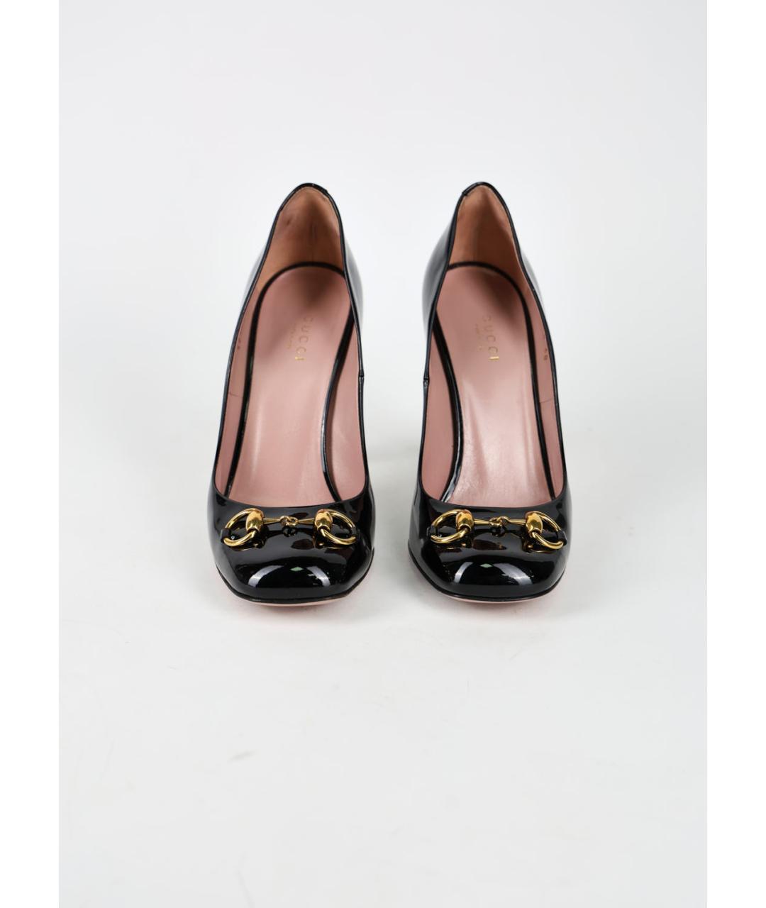 GUCCI Черные туфли из лакированной кожи, фото 3