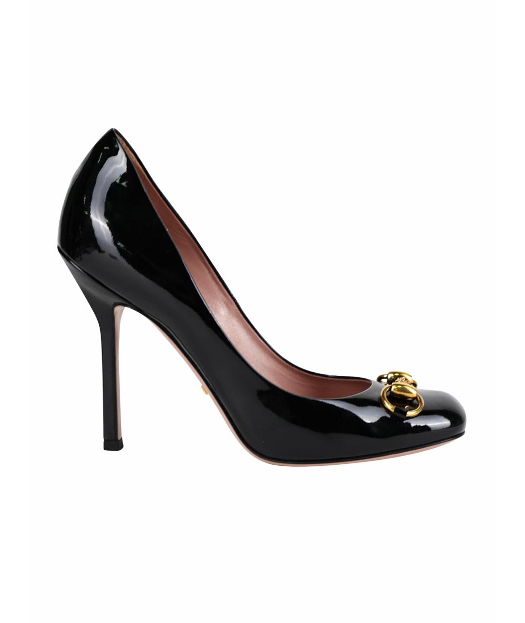 GUCCI Черные туфли из лакированной кожи, фото 1