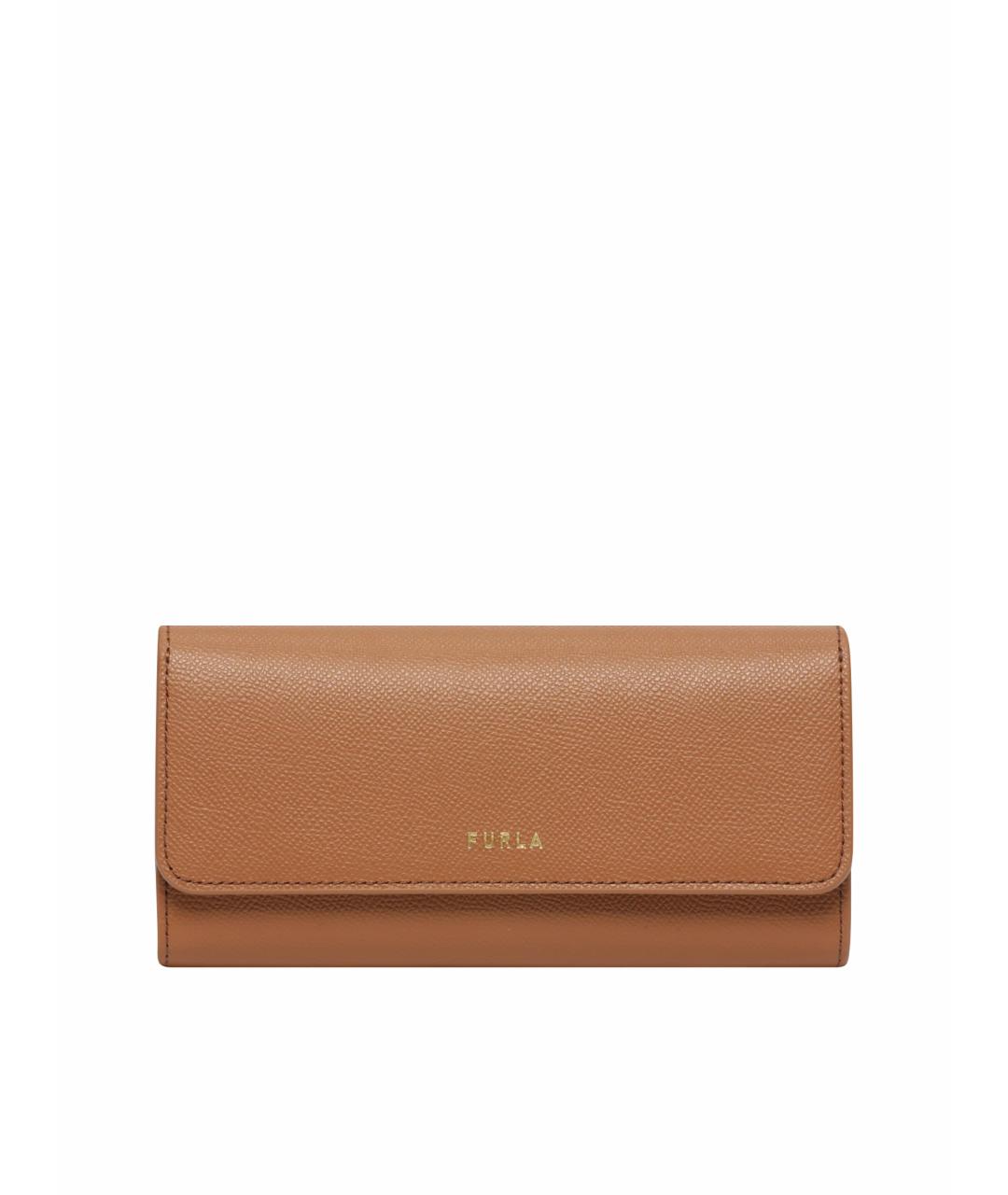 FURLA Коричневый кожаный кошелек, фото 1