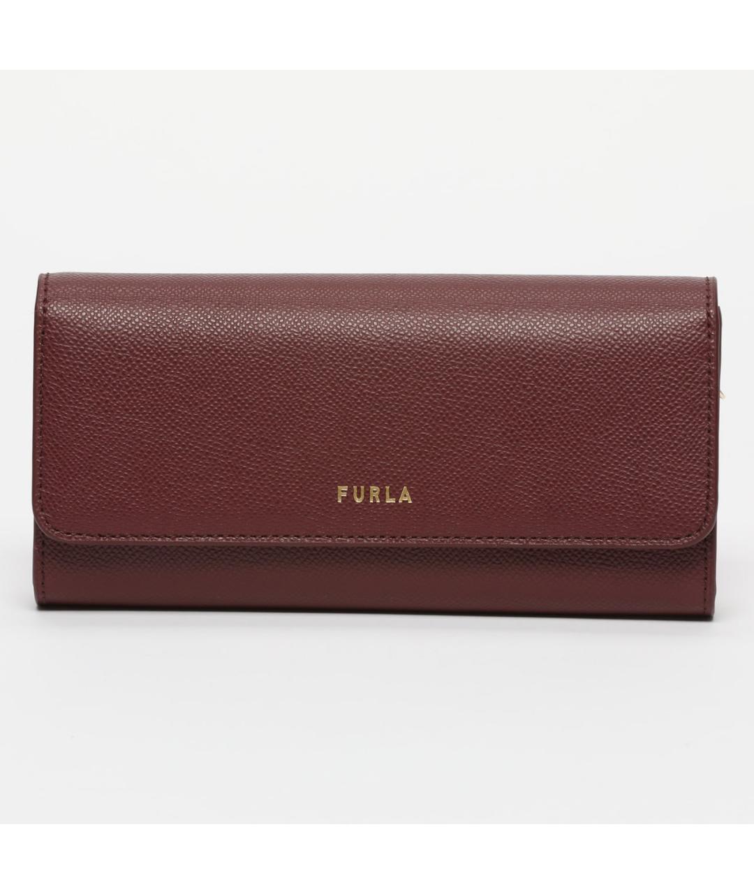 FURLA Бордовый кожаный кошелек, фото 9