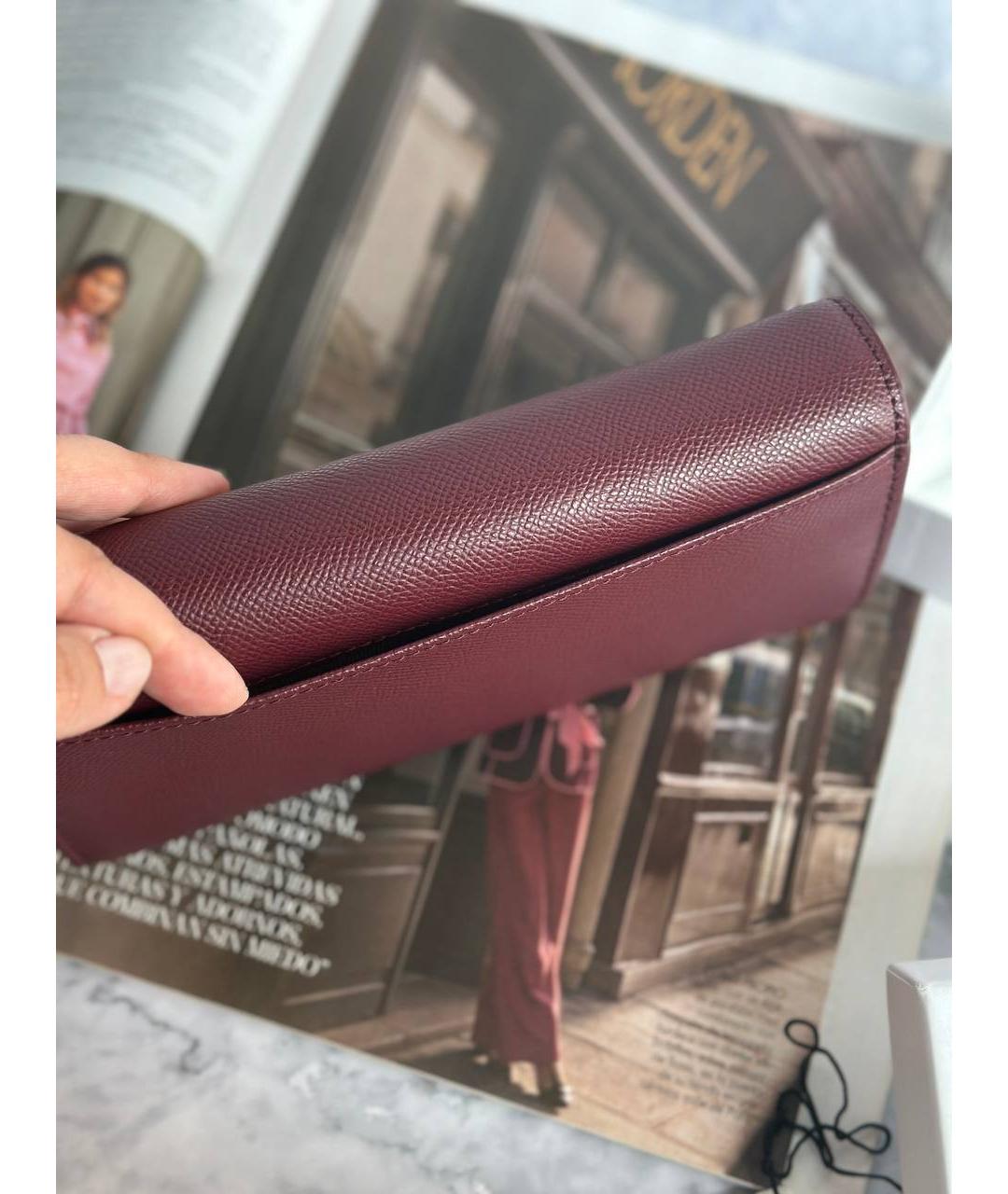 FURLA Бордовый кожаный кошелек, фото 7