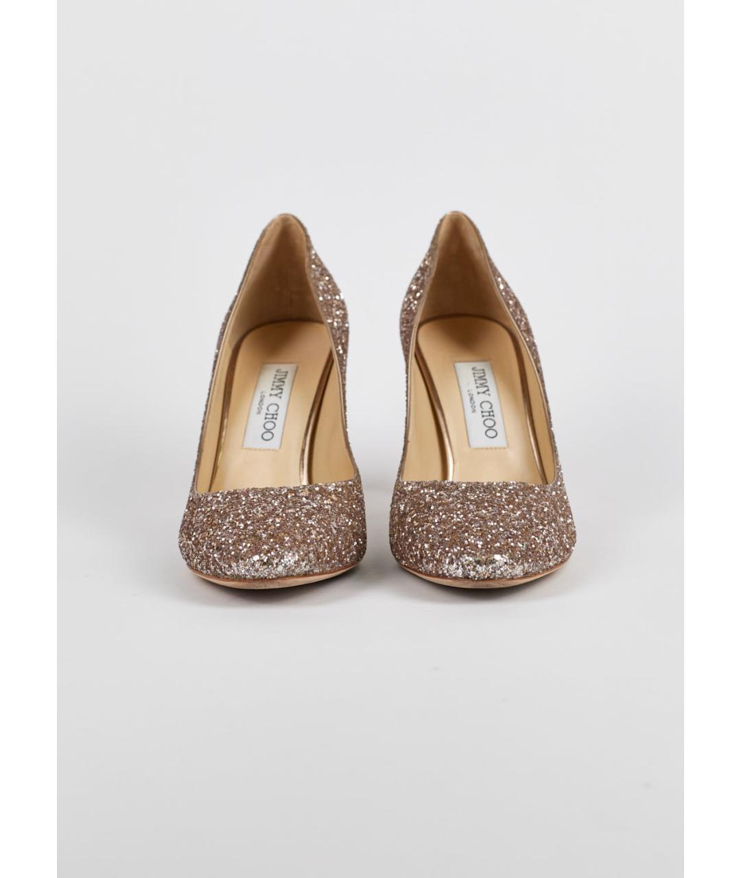 JIMMY CHOO Золотые туфли, фото 3