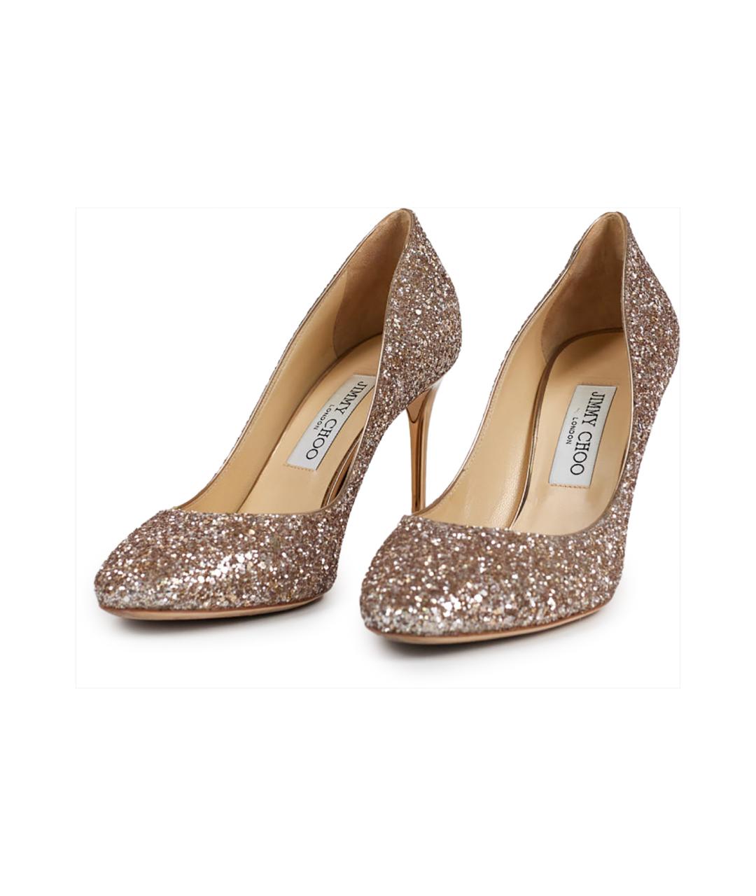 JIMMY CHOO Золотые туфли, фото 2