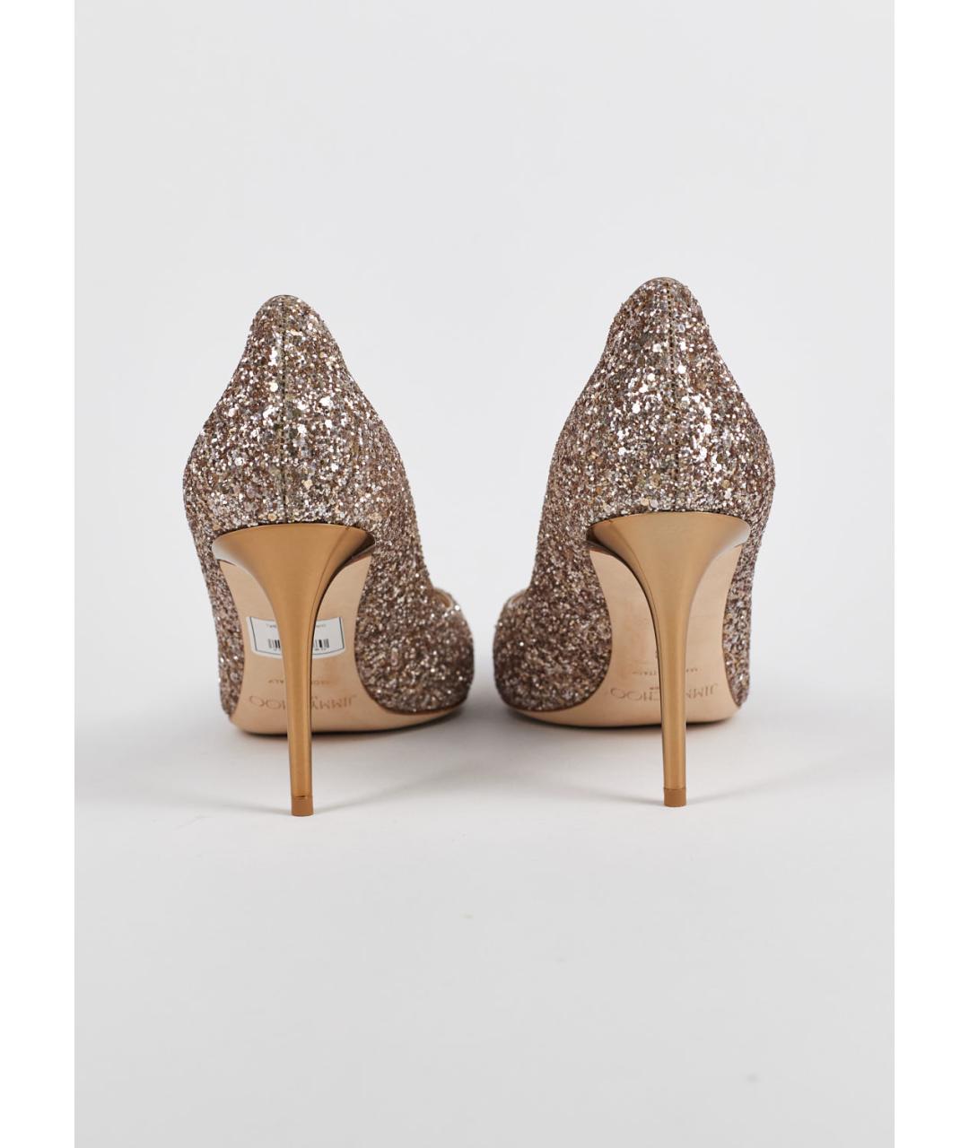 JIMMY CHOO Золотые туфли, фото 4