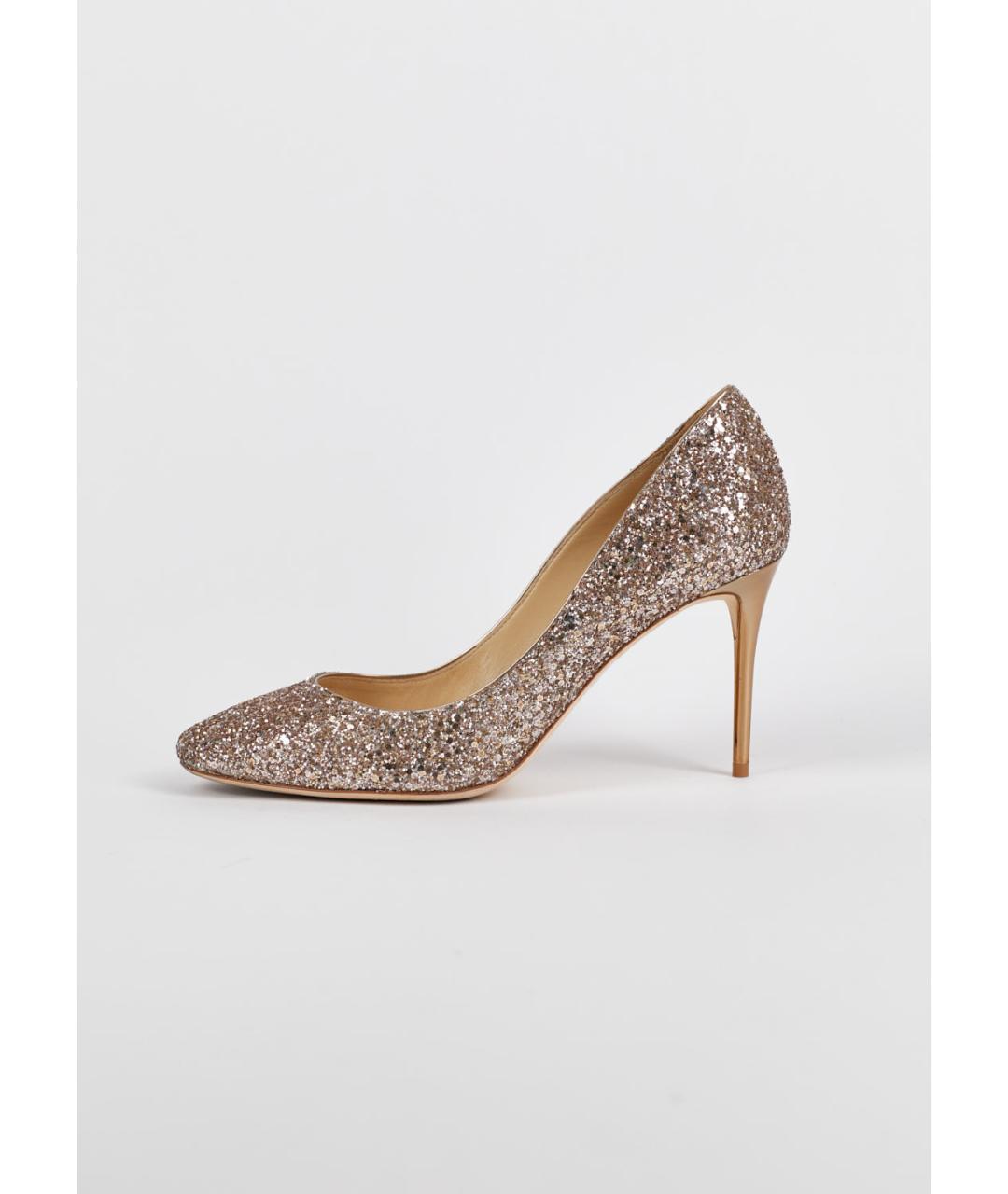 JIMMY CHOO Золотые туфли, фото 7