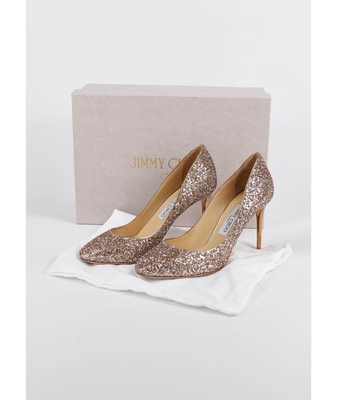 JIMMY CHOO Золотые туфли, фото 6