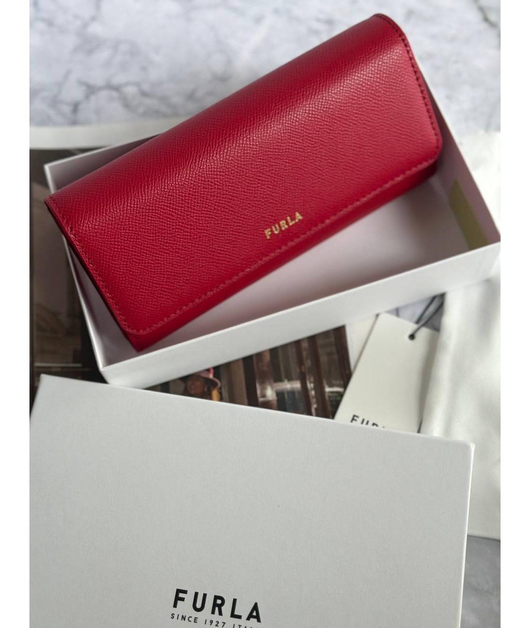 FURLA Красный кожаный кошелек, фото 6
