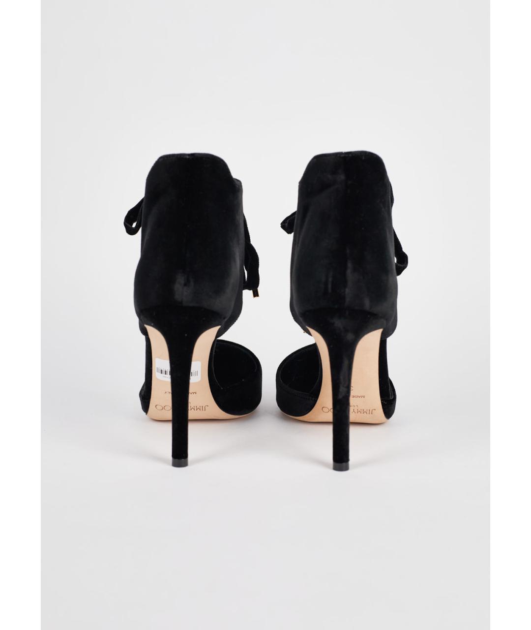 JIMMY CHOO Черные замшевые туфли, фото 4