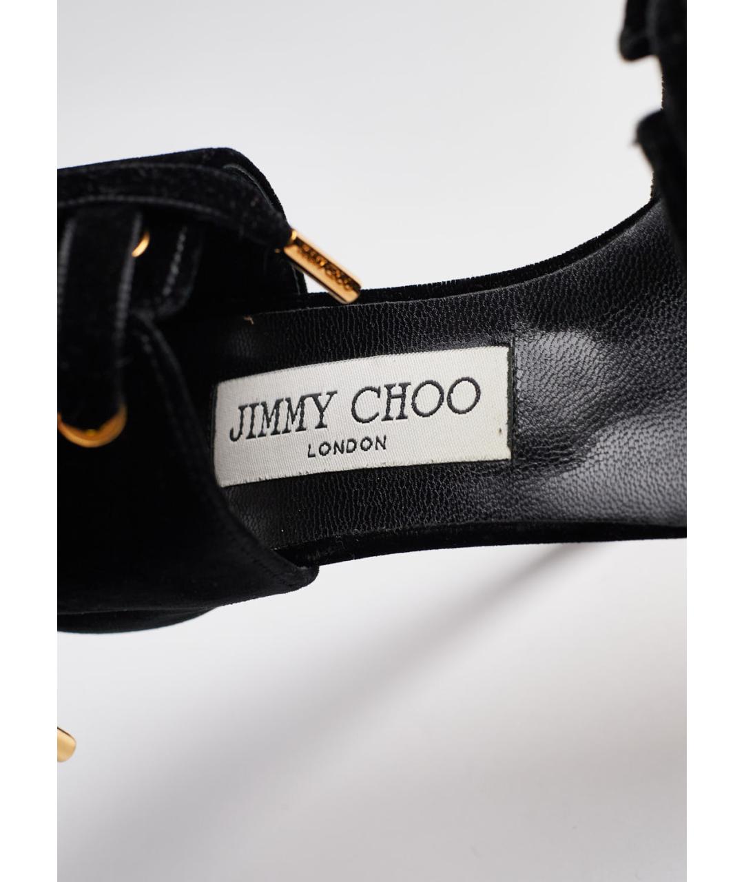 JIMMY CHOO Черные замшевые туфли, фото 5