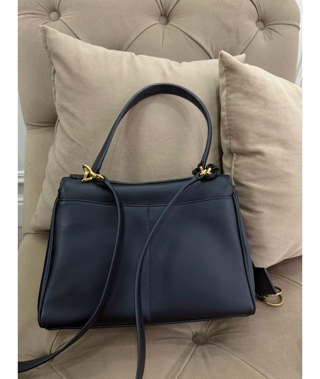 BALENCIAGA Черная кожаная сумка с короткими ручками, фото 2